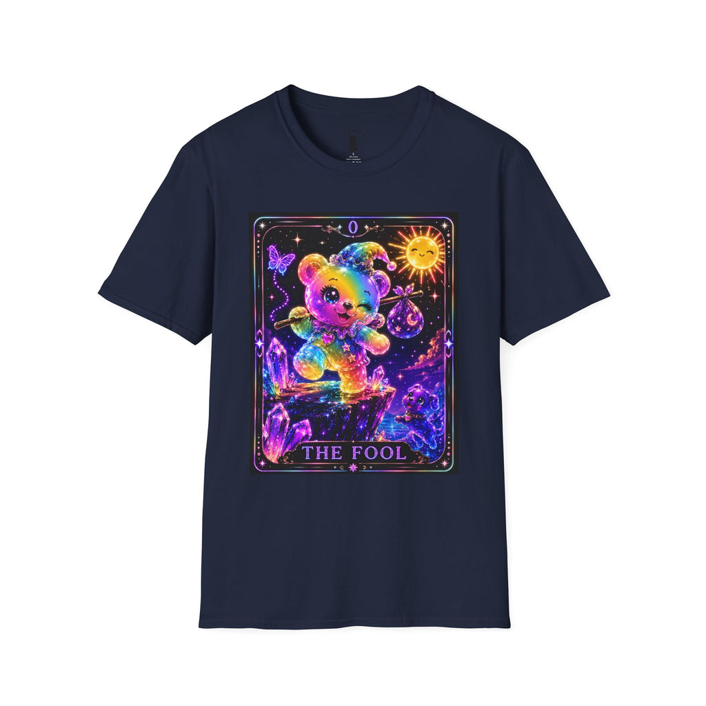 The Fool Tarot Colorful Rainbow Oozy Bear Friend- Cute Graphic Shirt