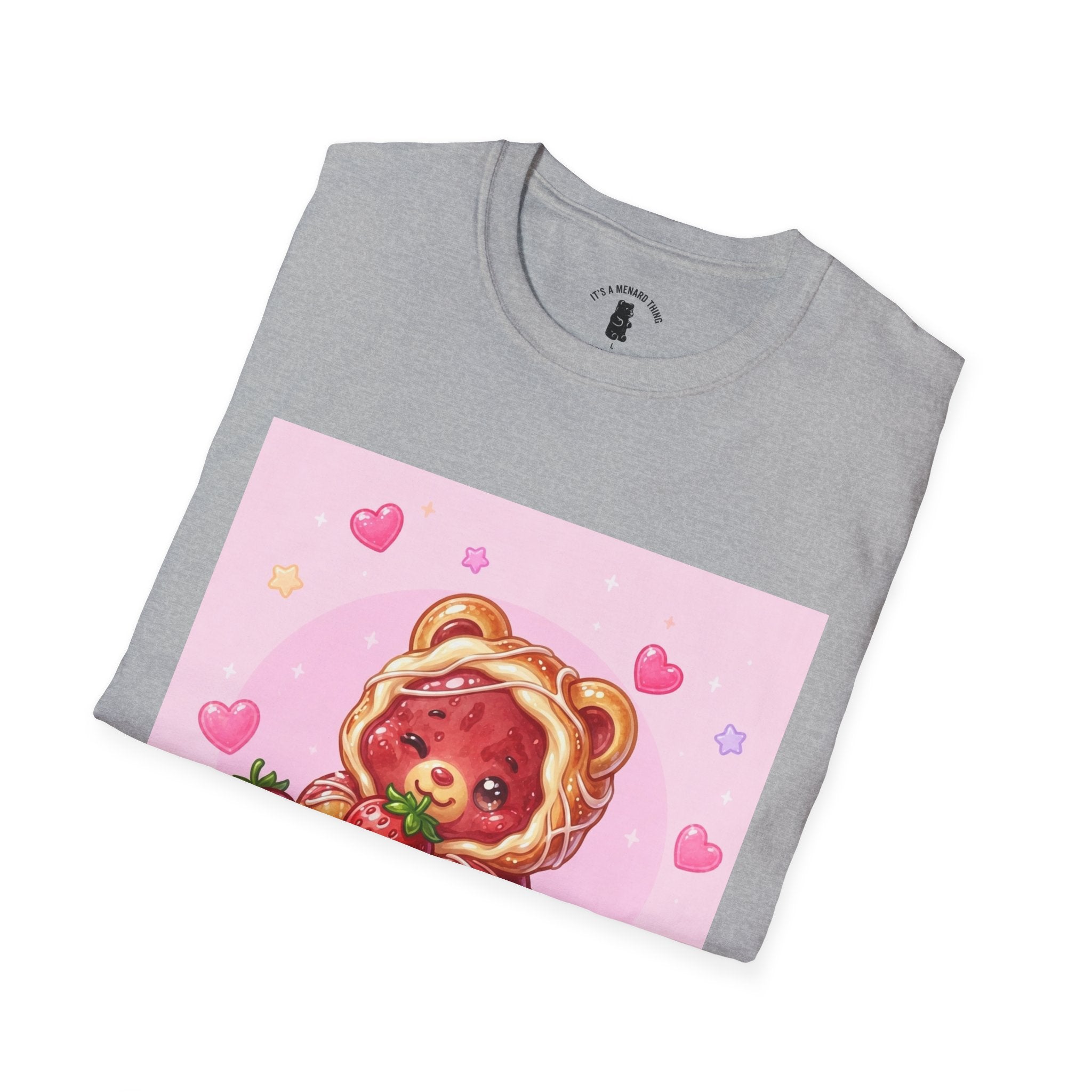 Strawberry Danish Gooey Gummy Bear- Cute Graphic T-Shirt