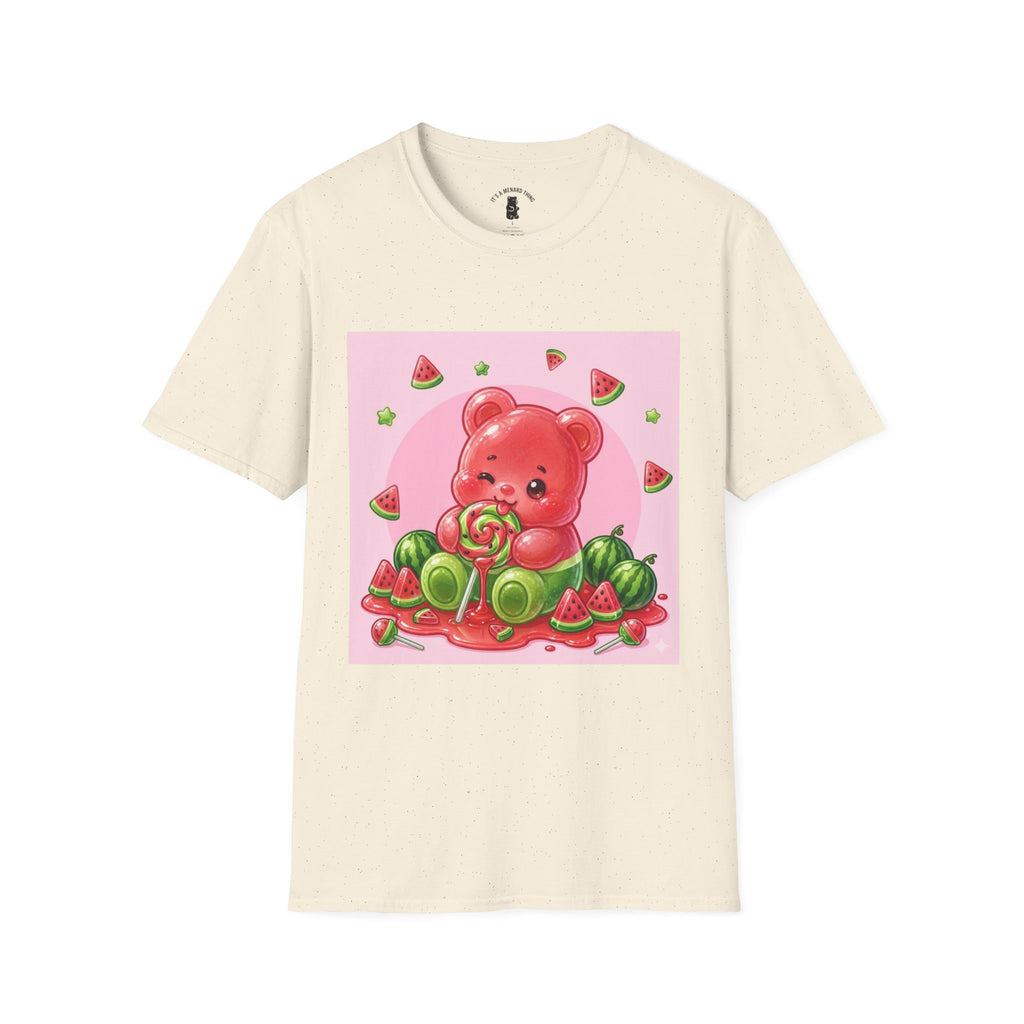 Watermelon Lollipop Gooey Gummy Bear T-Shirt — Kawaii Fruit Graphic Tee