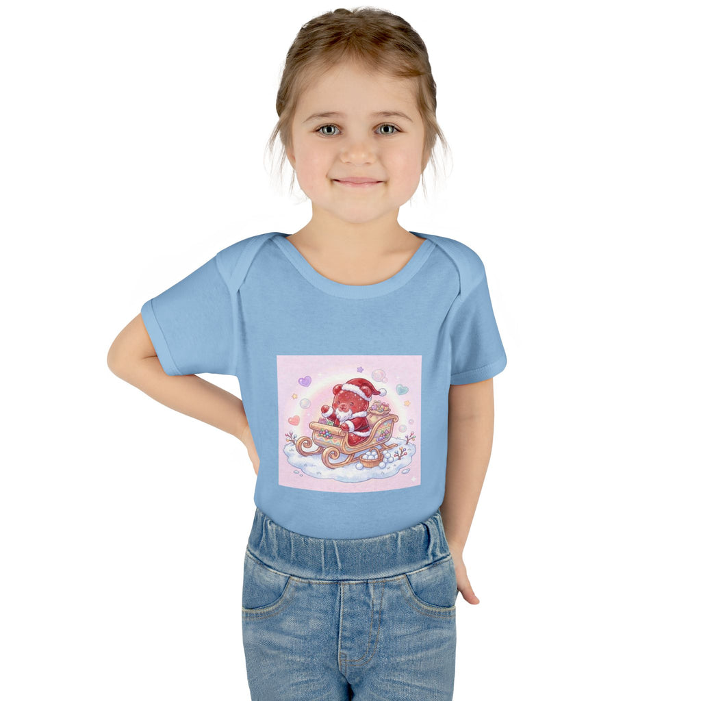 Baby Bodysuit – Gooey Gummy Santa in Sleigh Christmas Infant Onesie