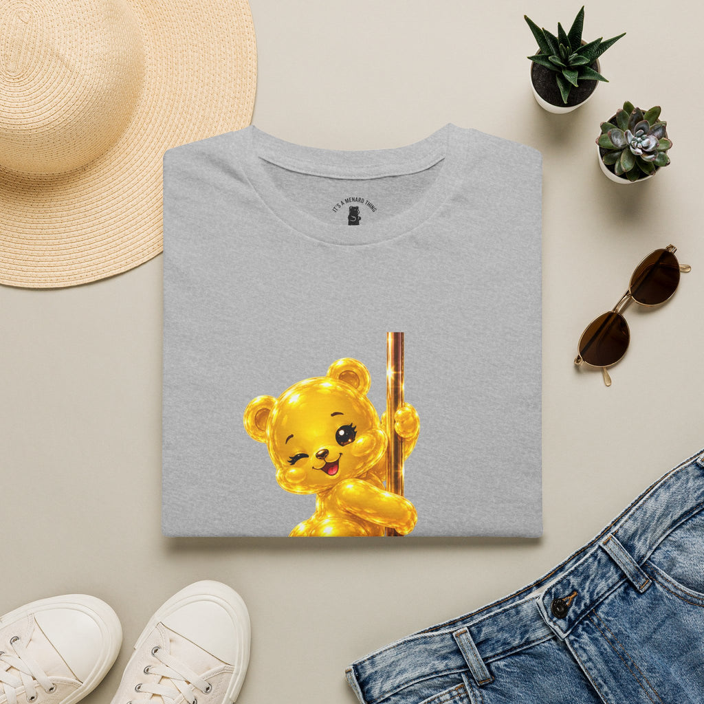Gold Oozy Bear Gummy Thick Pole Dancer- Graphic Shirt (Adult Only!)
