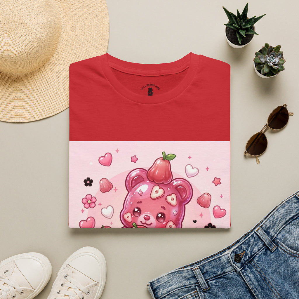 Beautiful Pink Rose Bell Apple, Exotic Oozy Gummy Bear — Cute Graphic Shirt