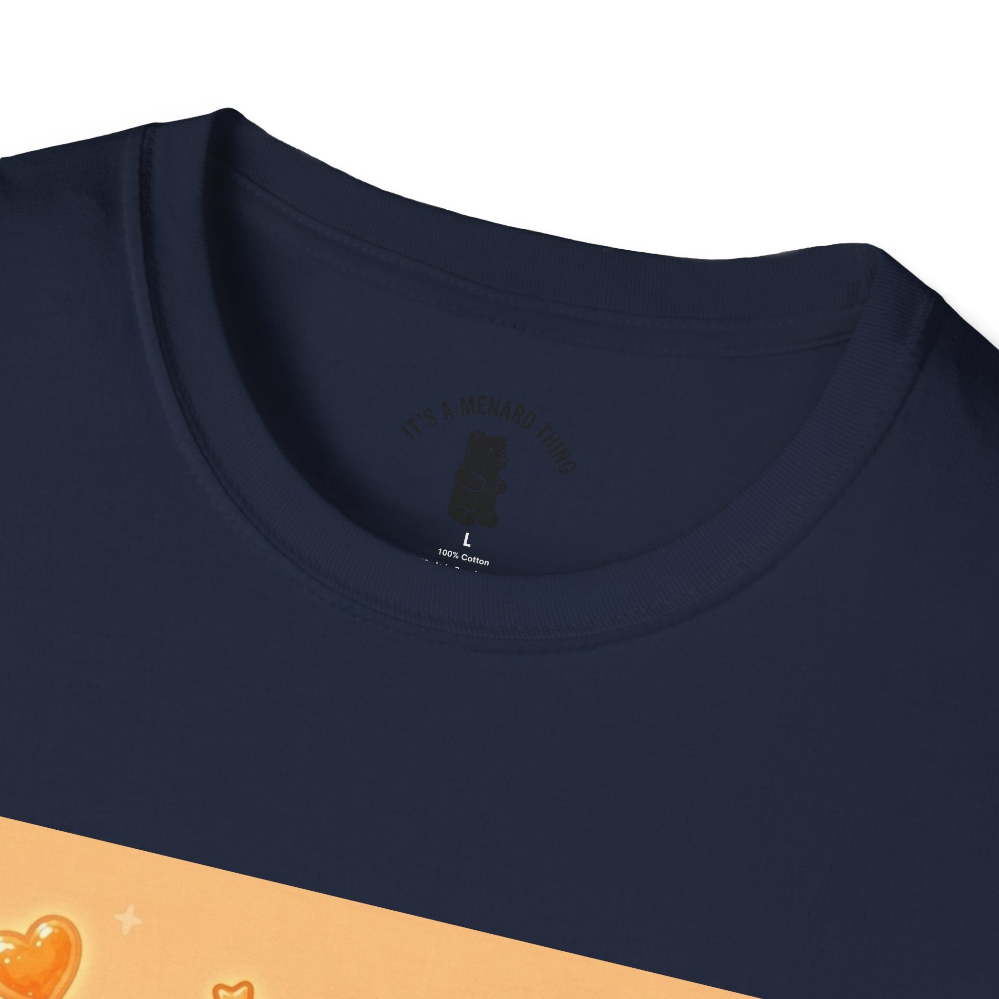 Orange Burst Gooey Gummy Bear T-Shirt —  Kawaii Graphic T-Shirt