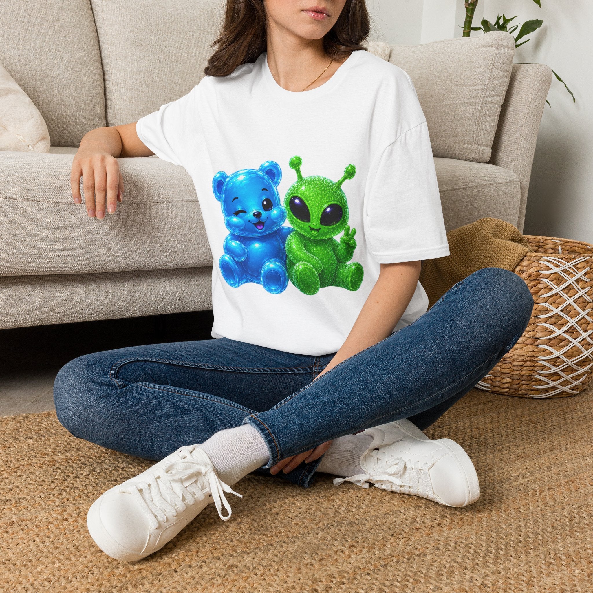 We Come in Peace, Oozy Bear & Alien Special Addition- Graphic Shirt