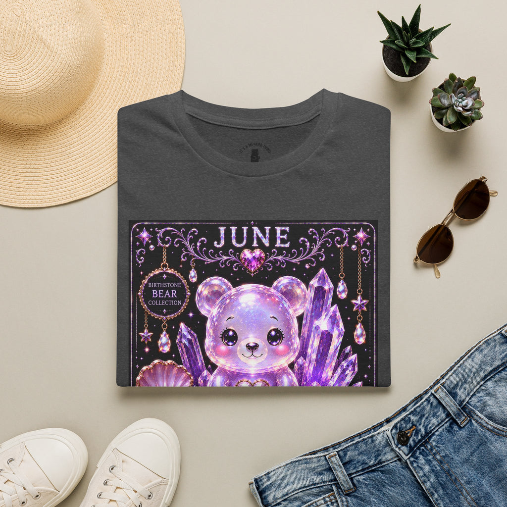 June Birthstone Pearl Crystal Oozy Bears Special Addition- Graphic Shirt