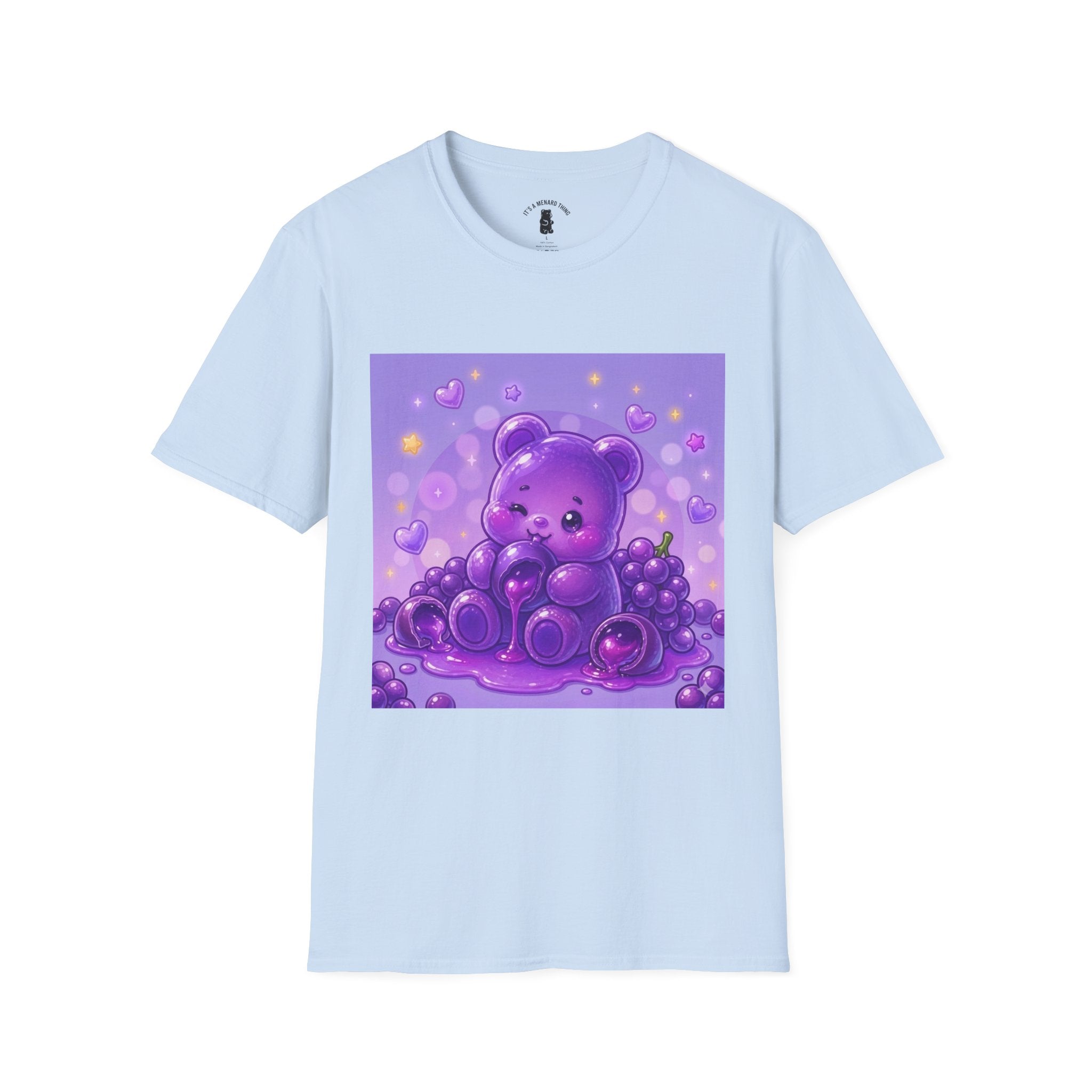 Gooey Purple Grape Gummy Bear  – Kawaii Teddy Graphic Tee
