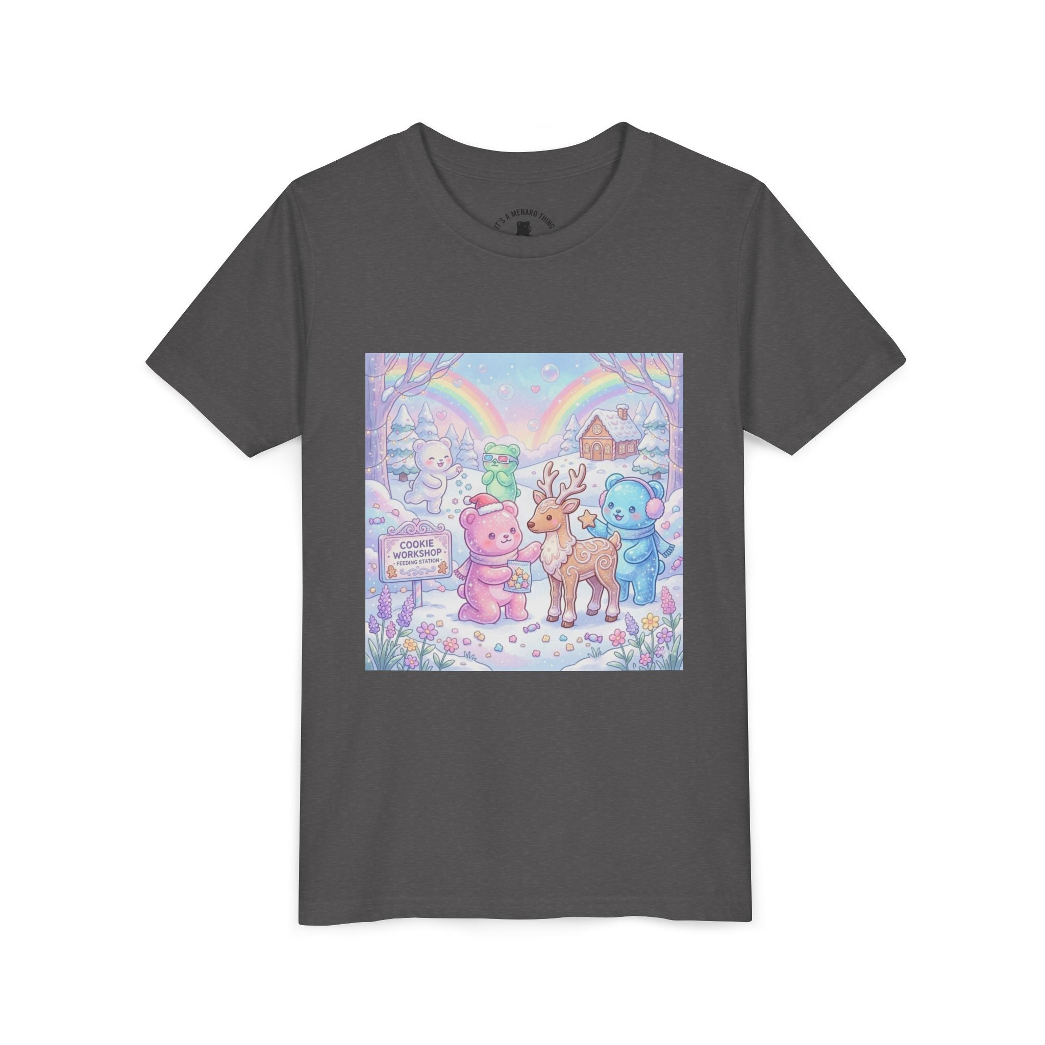 Gooey Gummies Feed Reindeer Graphic Youth Shirt
