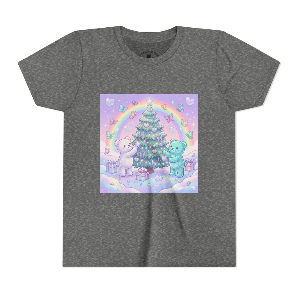 Gooey Gummy Bears Decorating Christmas Tree with Rainbow | Holiday Youth Shirt