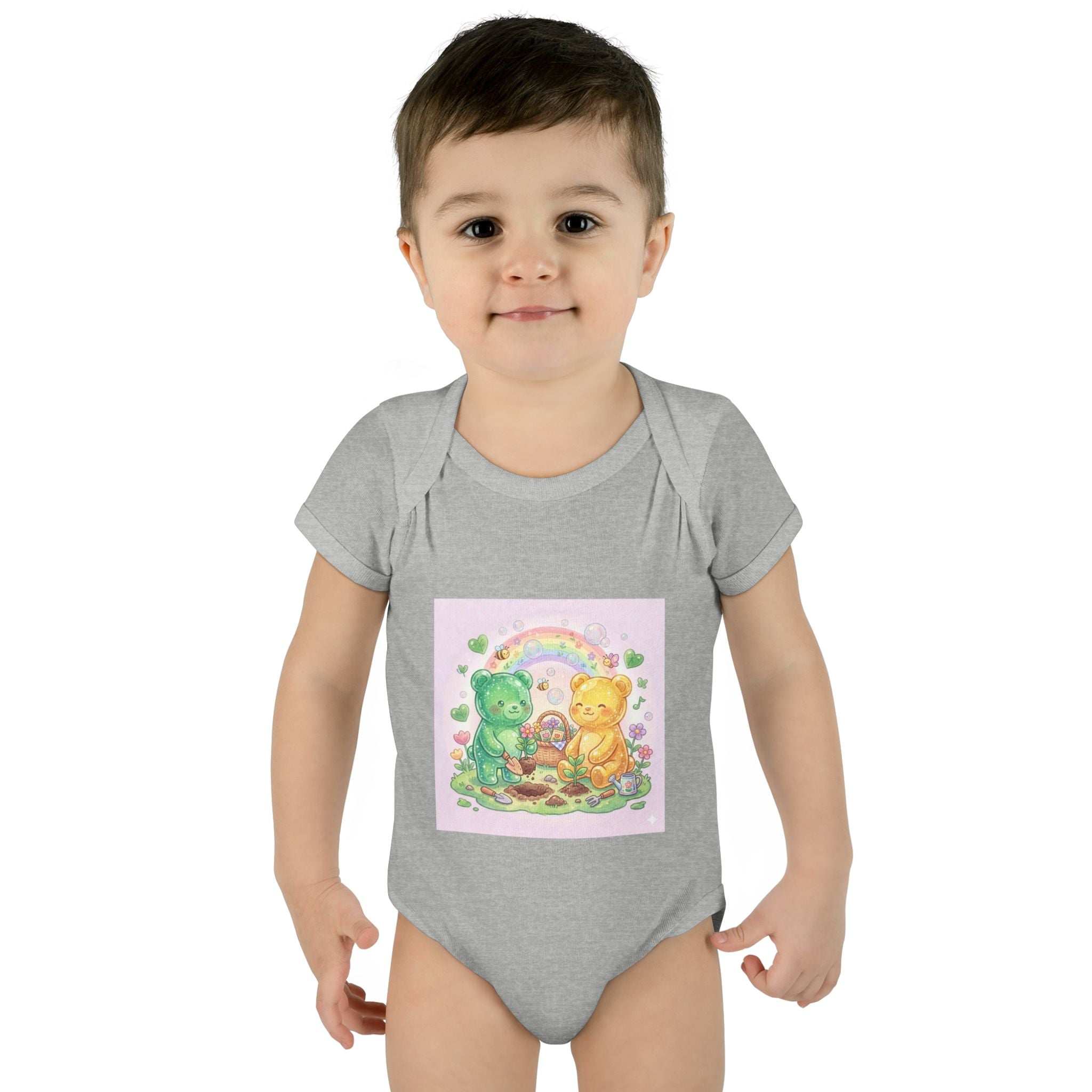 Infant Bodysuit — Gooey Gummy Bears Gardening Baby Onesie