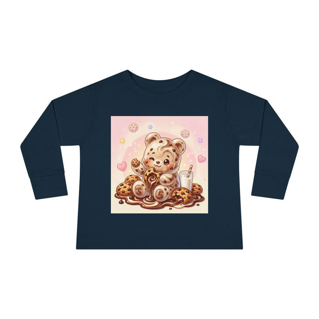 Milk & Cookies, Fudge Oozy Bear Gummy Friend- Kids Graphic Long sleeve Shirt