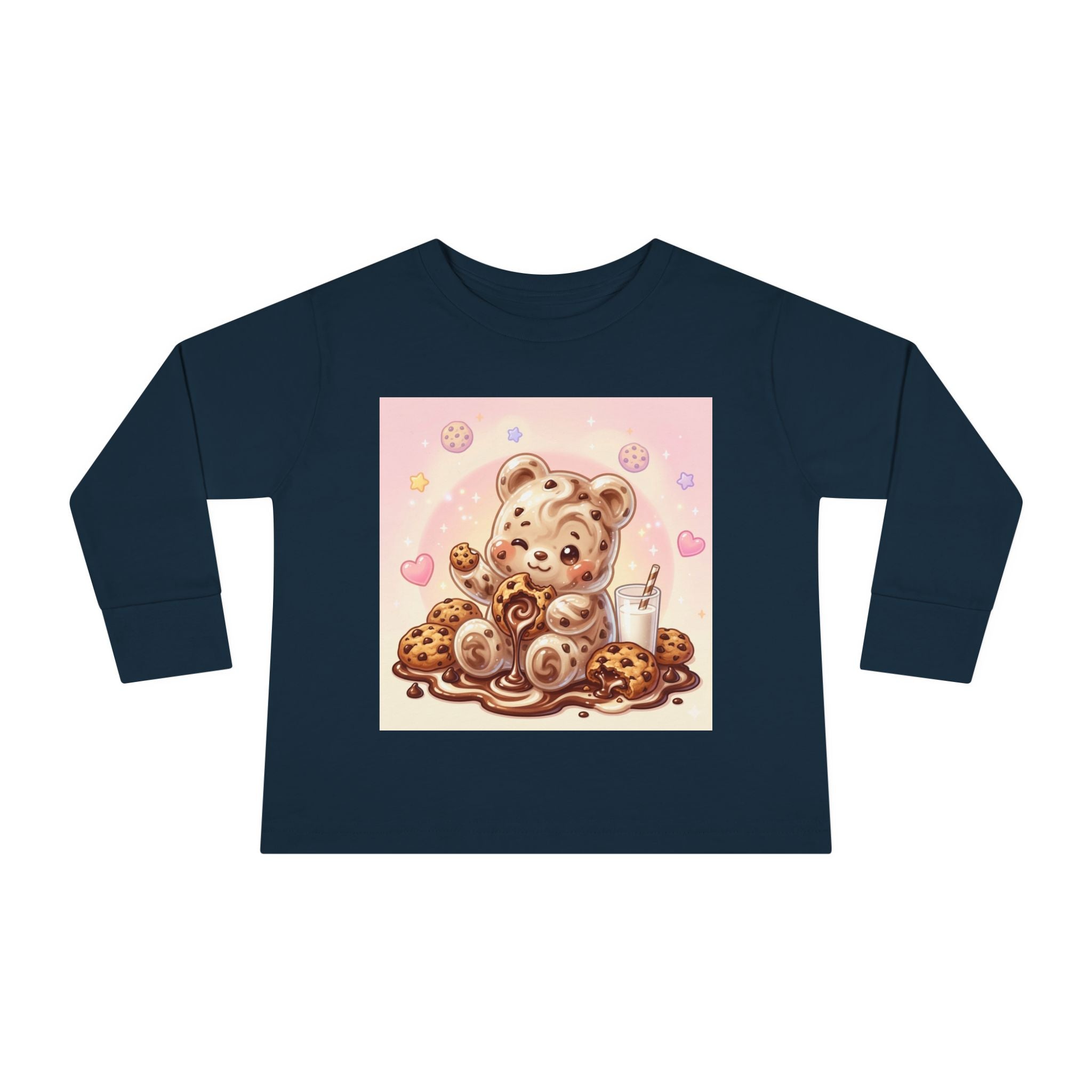 Milk & Cookies, Fudge Oozy Bear Gummy Friend- Kids Graphic Long sleeve Shirt