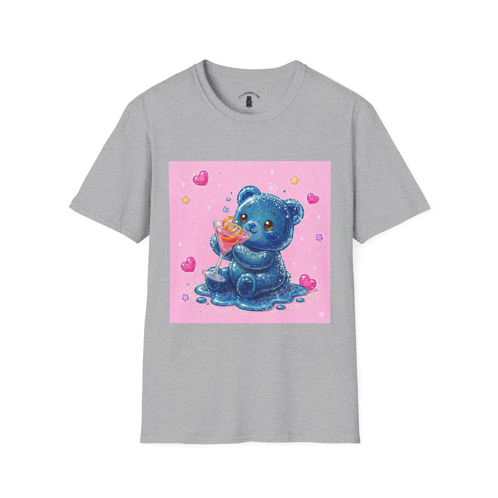 Special Cosmo Delight, Blue Oozy Boozy Gummy Bear Drinking Pal- Graphic Shirt