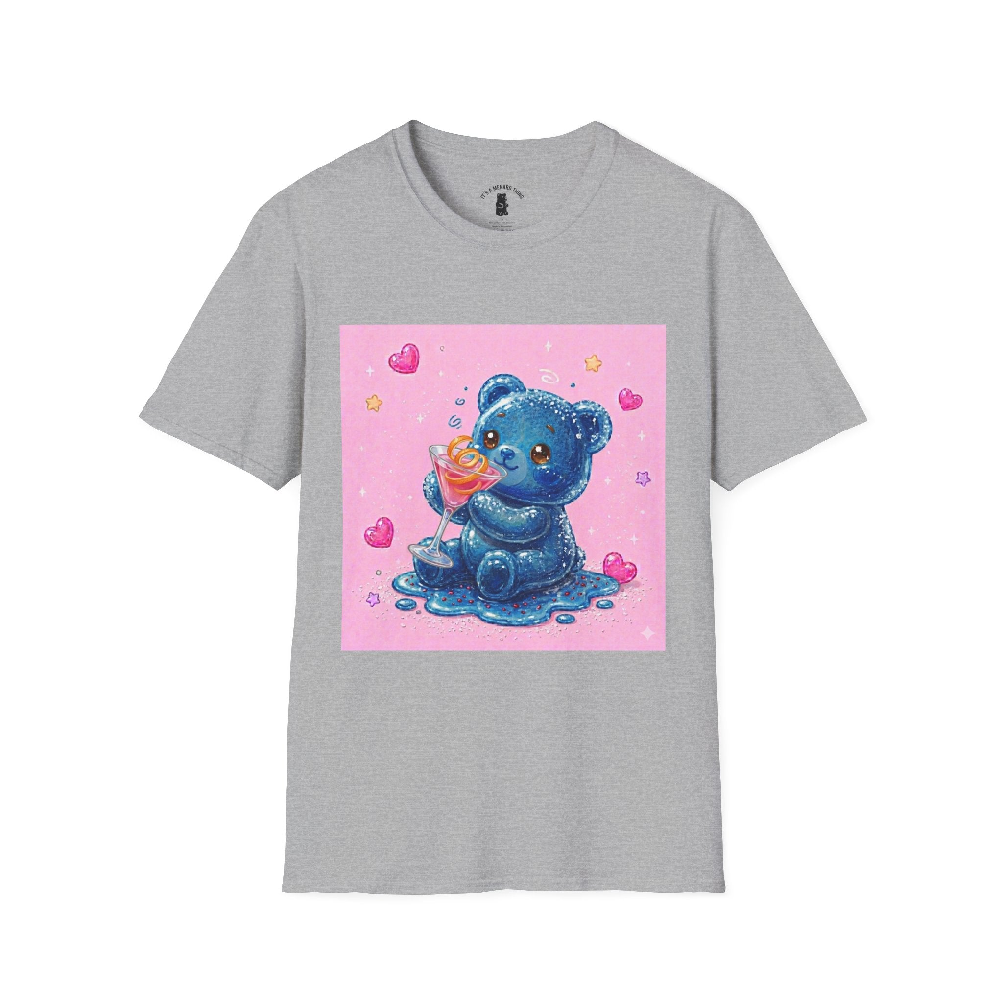 Special Cosmo Delight, Blue Oozy Boozy Gummy Bear Drinking Pal- Graphic Shirt