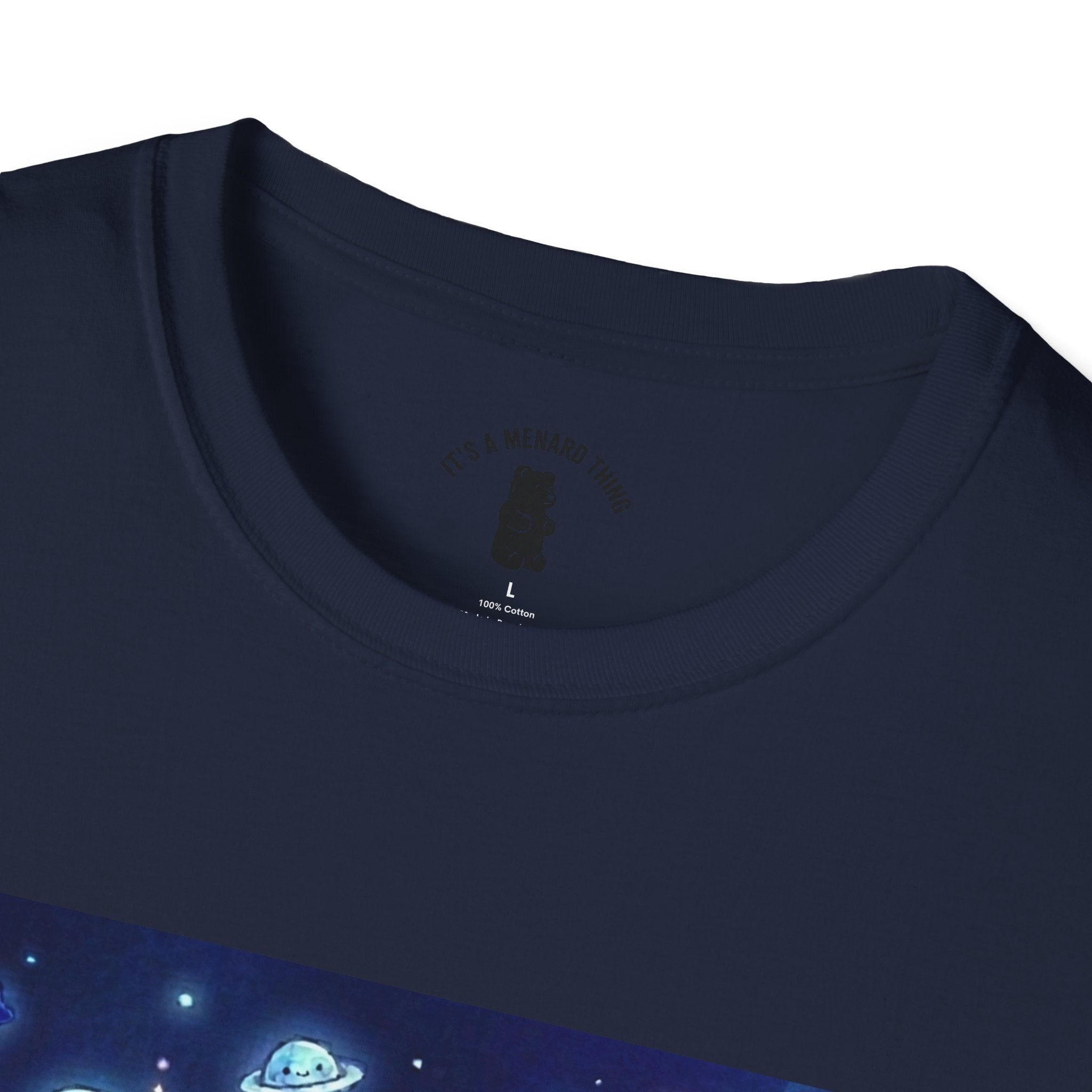 Floating By Uranus, Blue Crystal Gooey Gummy Bear- Kawaii Graphic T-Shirt