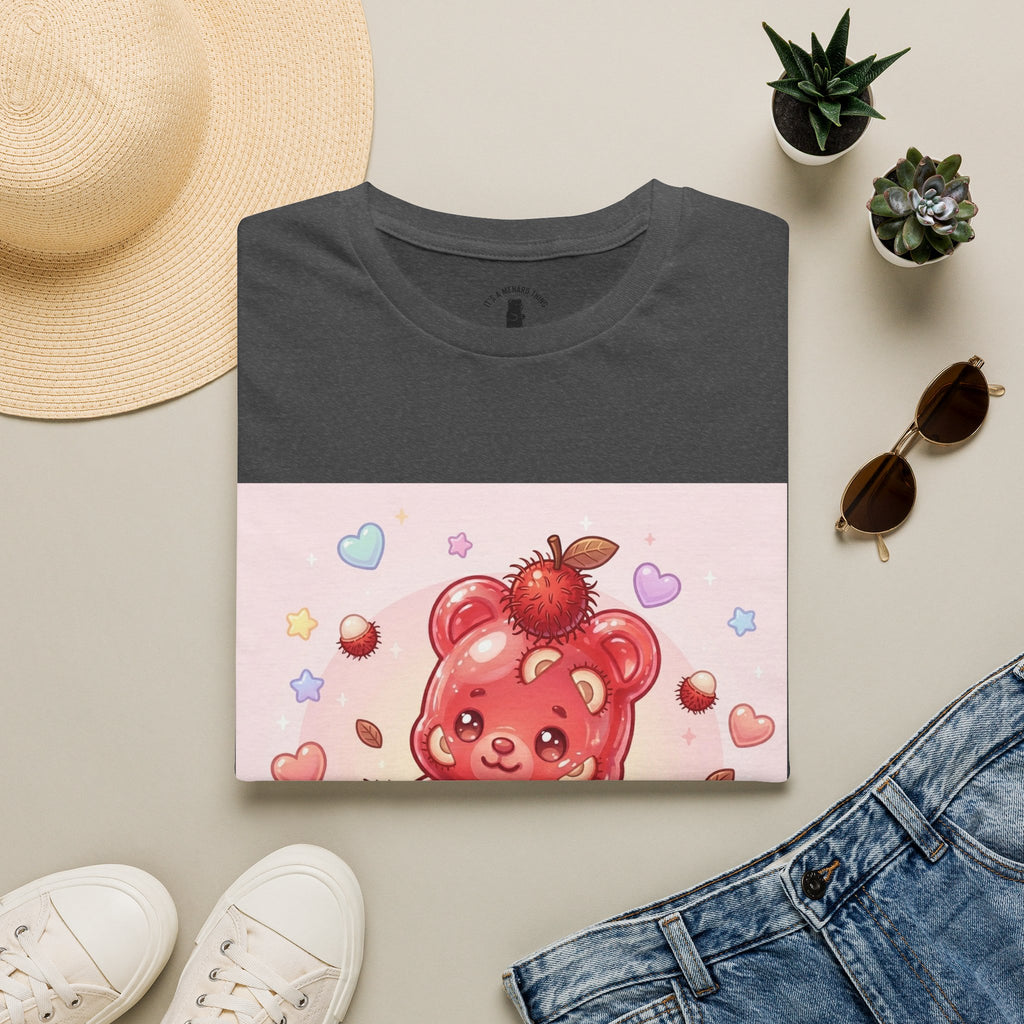 Frech Lychee Fruit, Yummy Oozy Gummy Bear Friend— Kawaii Graphic Shirt