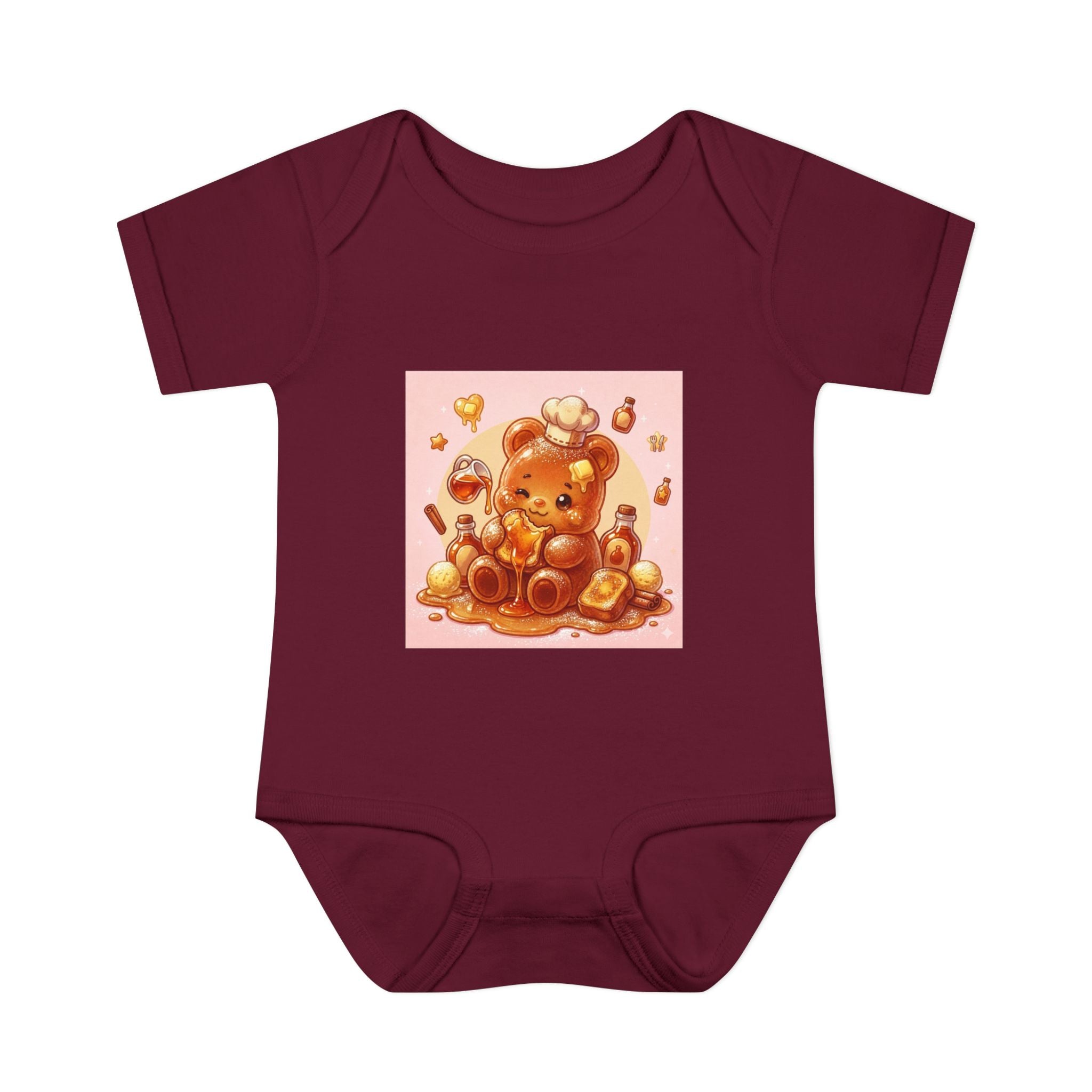 French Toast Gooey with Syrup Gummy Bear & Hearts Design