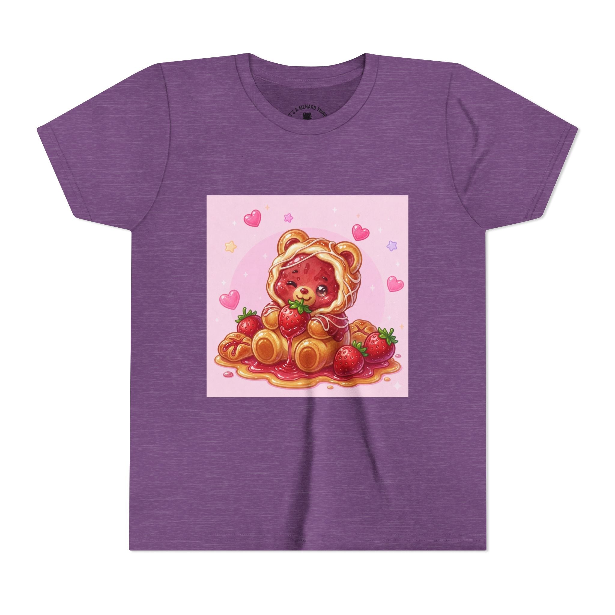 Strawberry Danish Gooey Gummy Bear Graphic Kids T‑Shirt