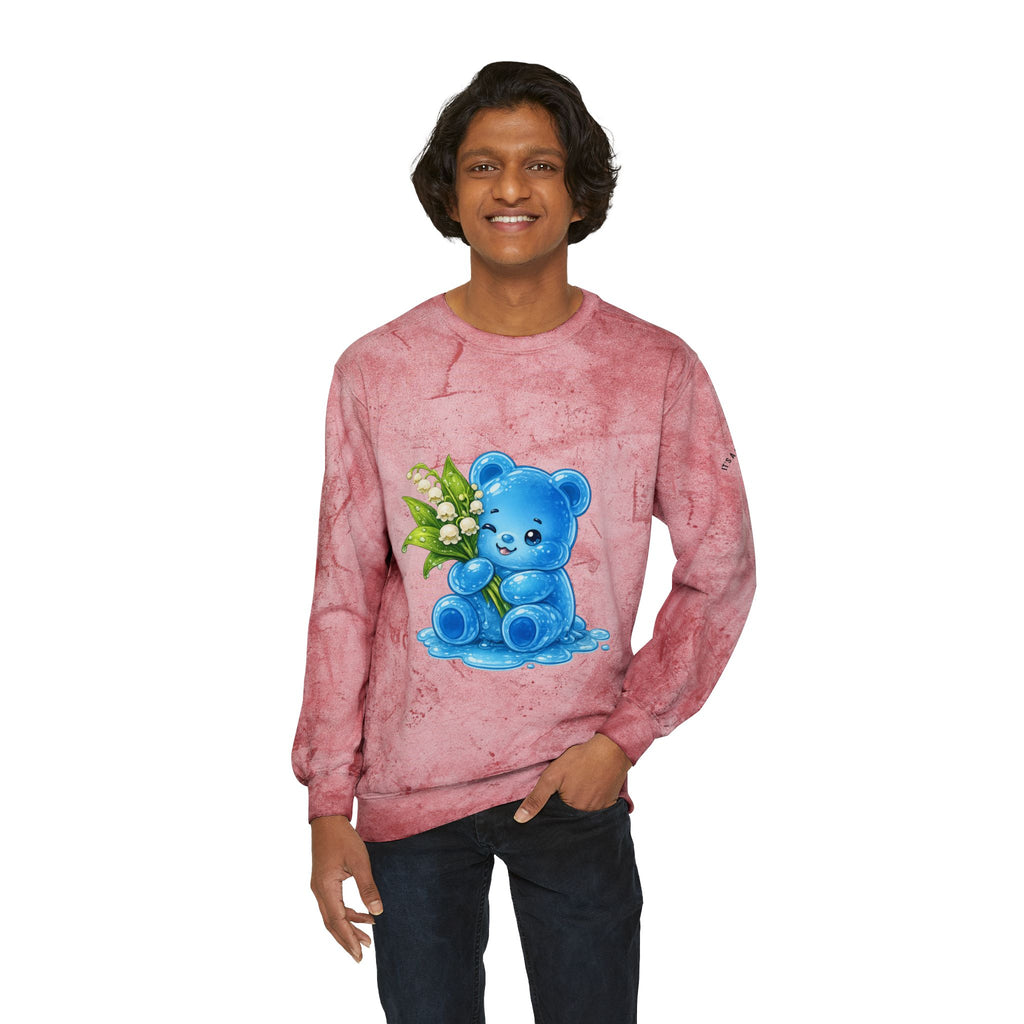 Lily-of-the-Valley Special, Blue Gooey Gummy Bear- Kawaii Graphic Tye-Dye