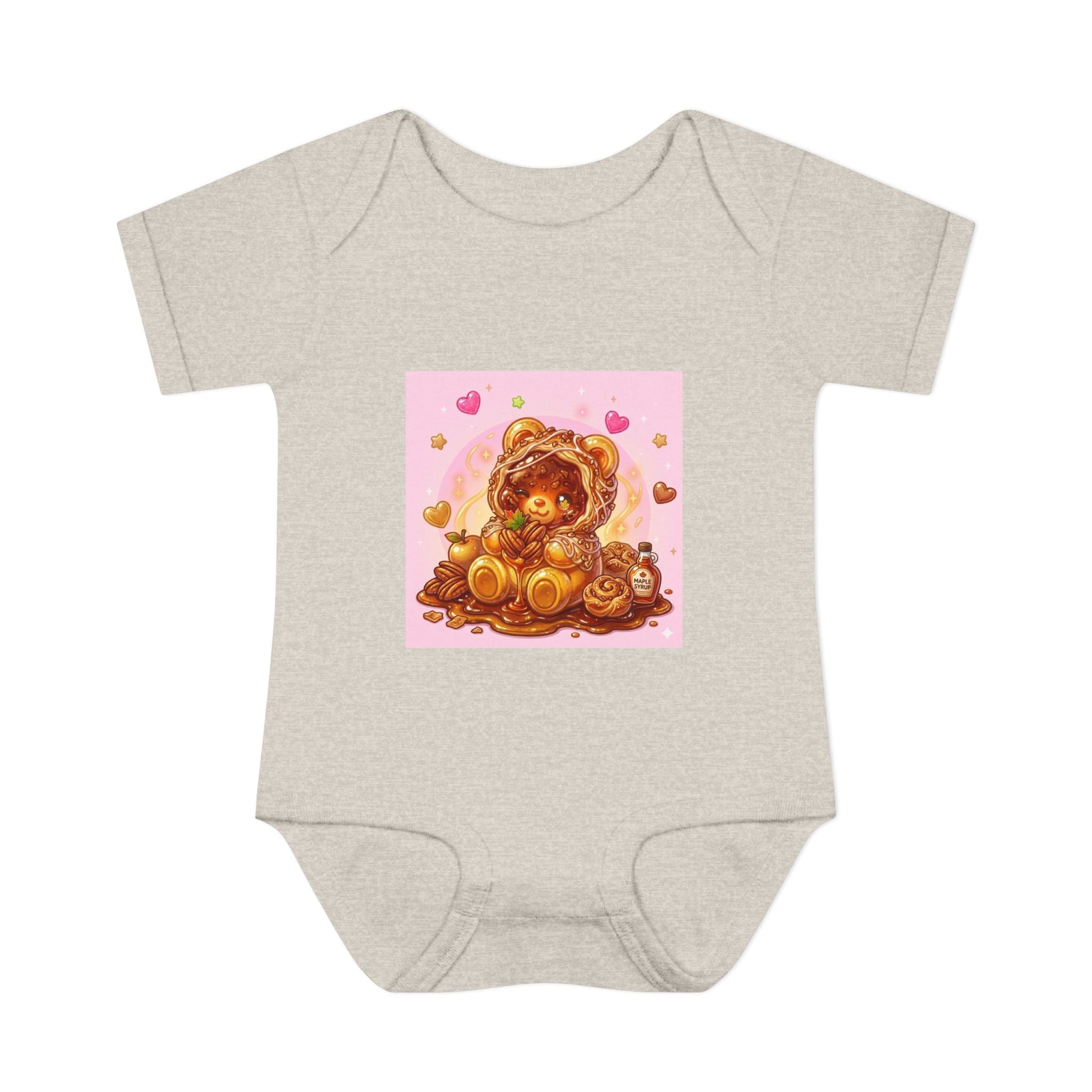 Maple Pecan Danish Gooey Gummy Bear in Puff PJs Baby Onesie