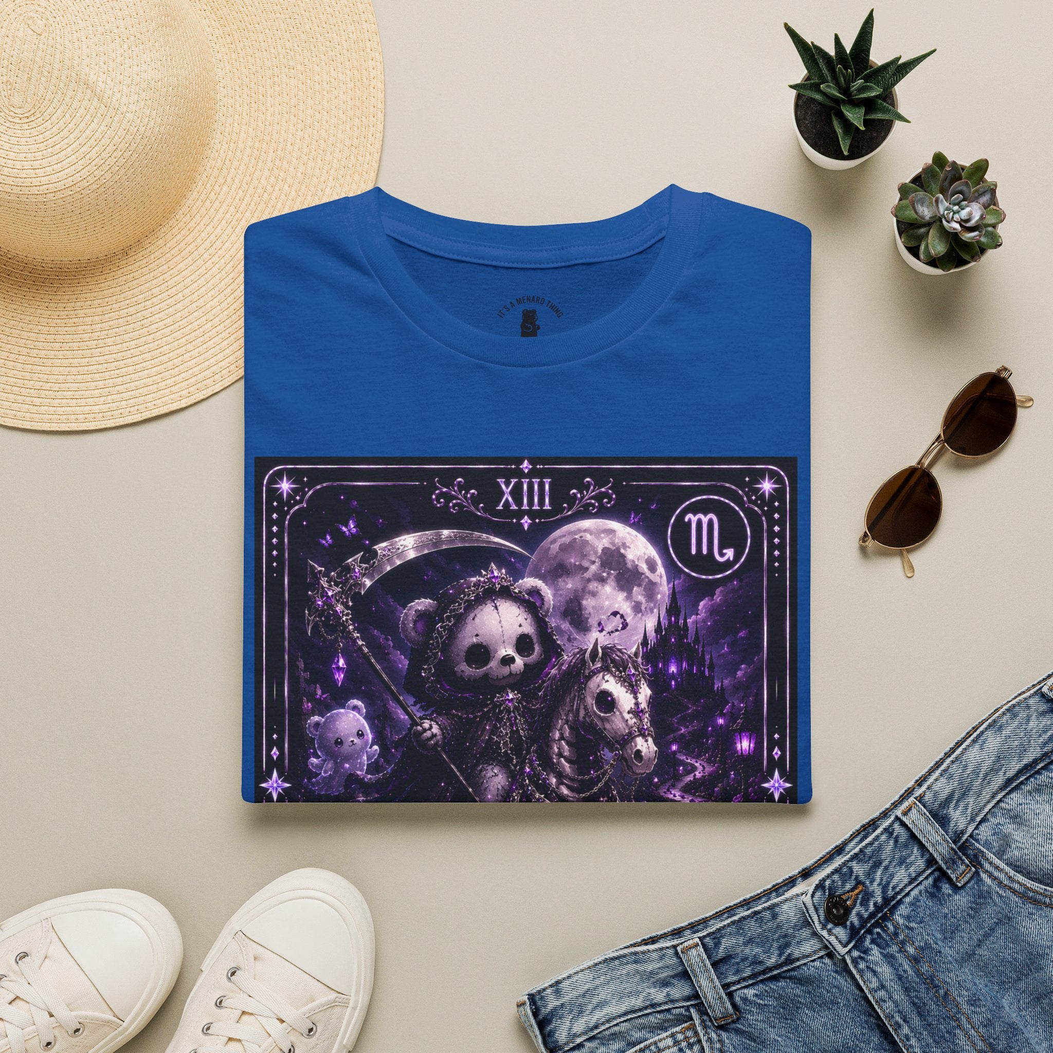 Death Tarot Gothic Skeleton Oozy Bear Special Addition- Graphic Shirt