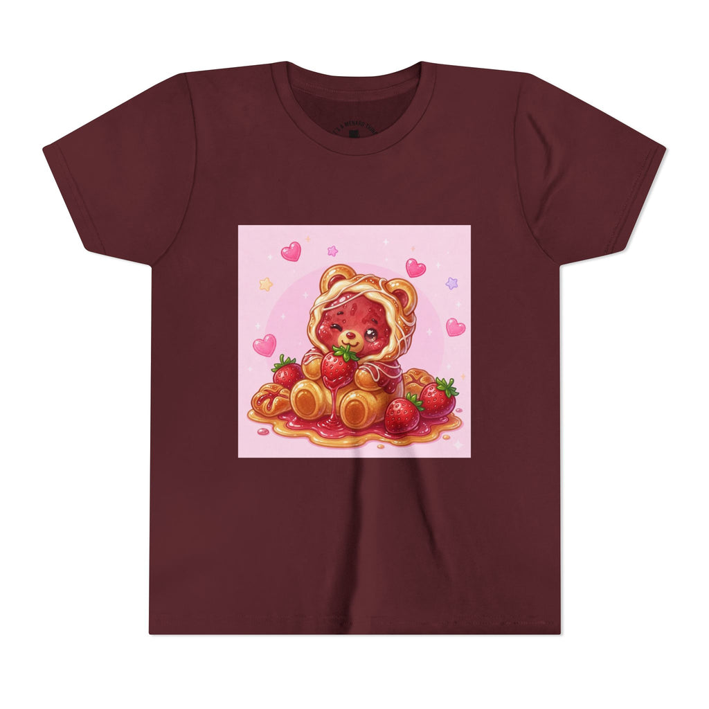 Strawberry Danish Gooey Gummy Bear Graphic Kids T‑Shirt