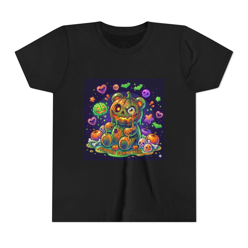 Cute Creepy Pumpkin Head Gooey Gummy Bear Halloween- Graphic Tee