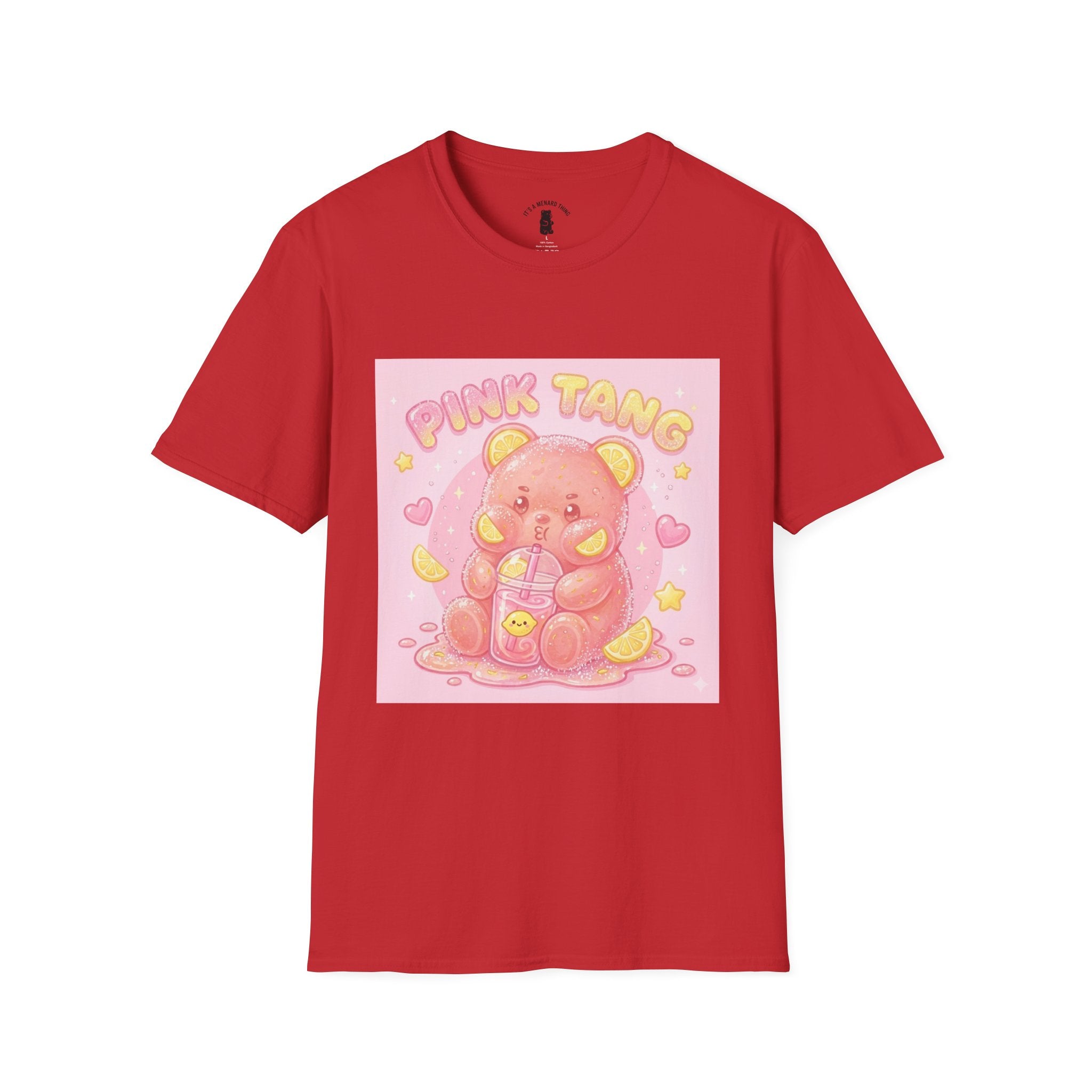 Pink Lemonaid Sour Gooey Gummy Bear T-Shirt -Kawaii Graphic Tee