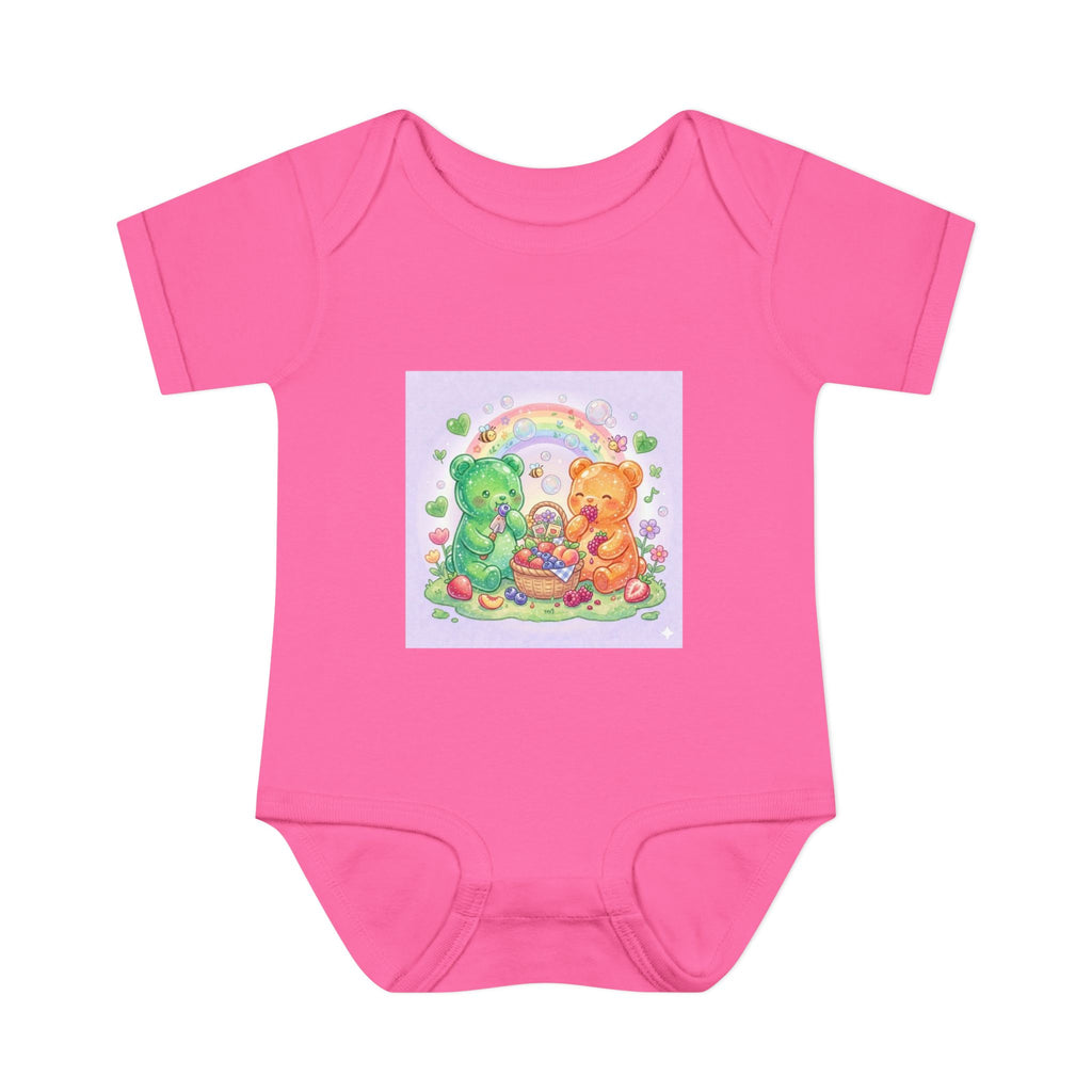 Fruit Garden Eating Gooey Gummy Bears Infant Bodysuit — Baby Shower Gift
