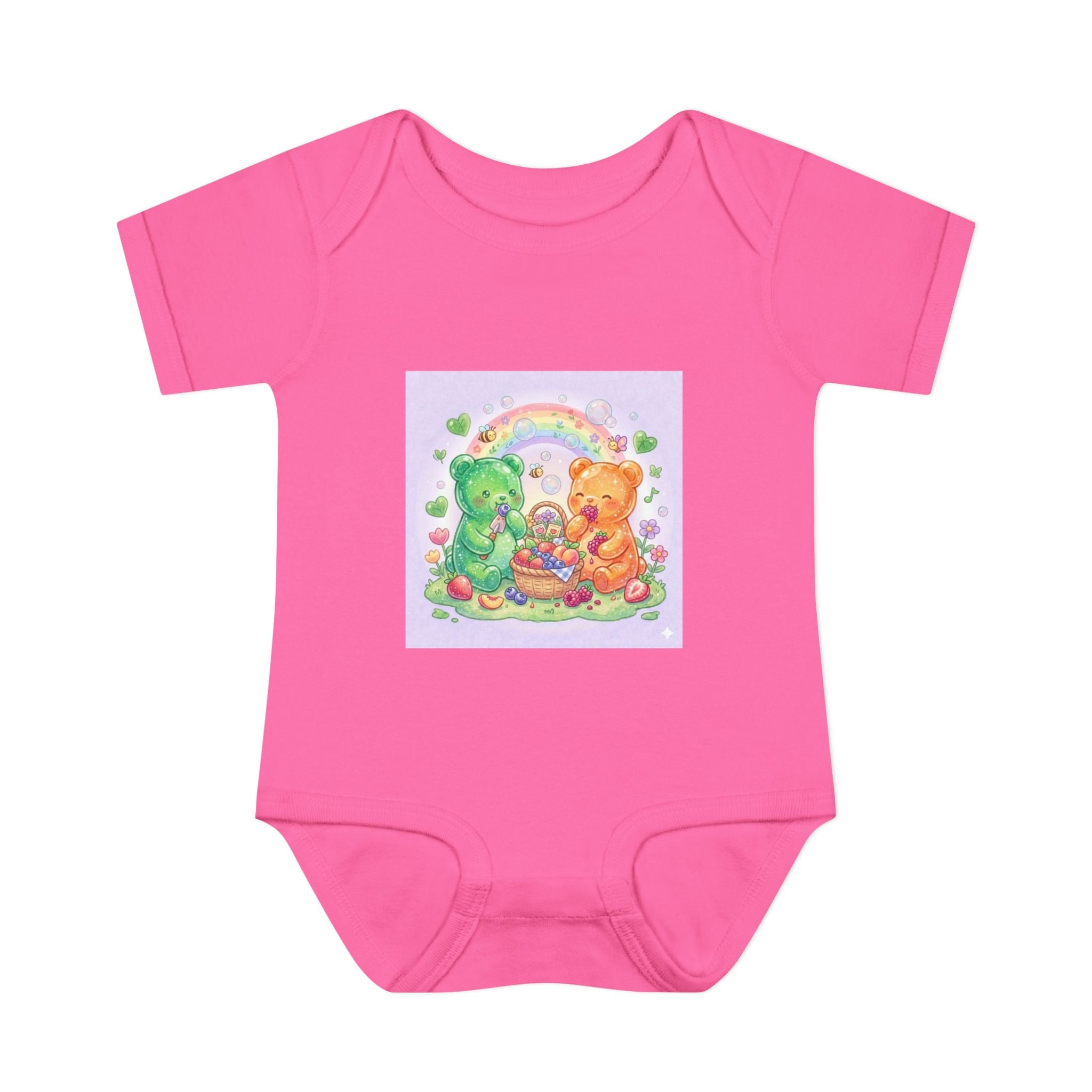 Fruit Garden Eating Gooey Gummy Bears Infant Bodysuit — Baby Shower Gift