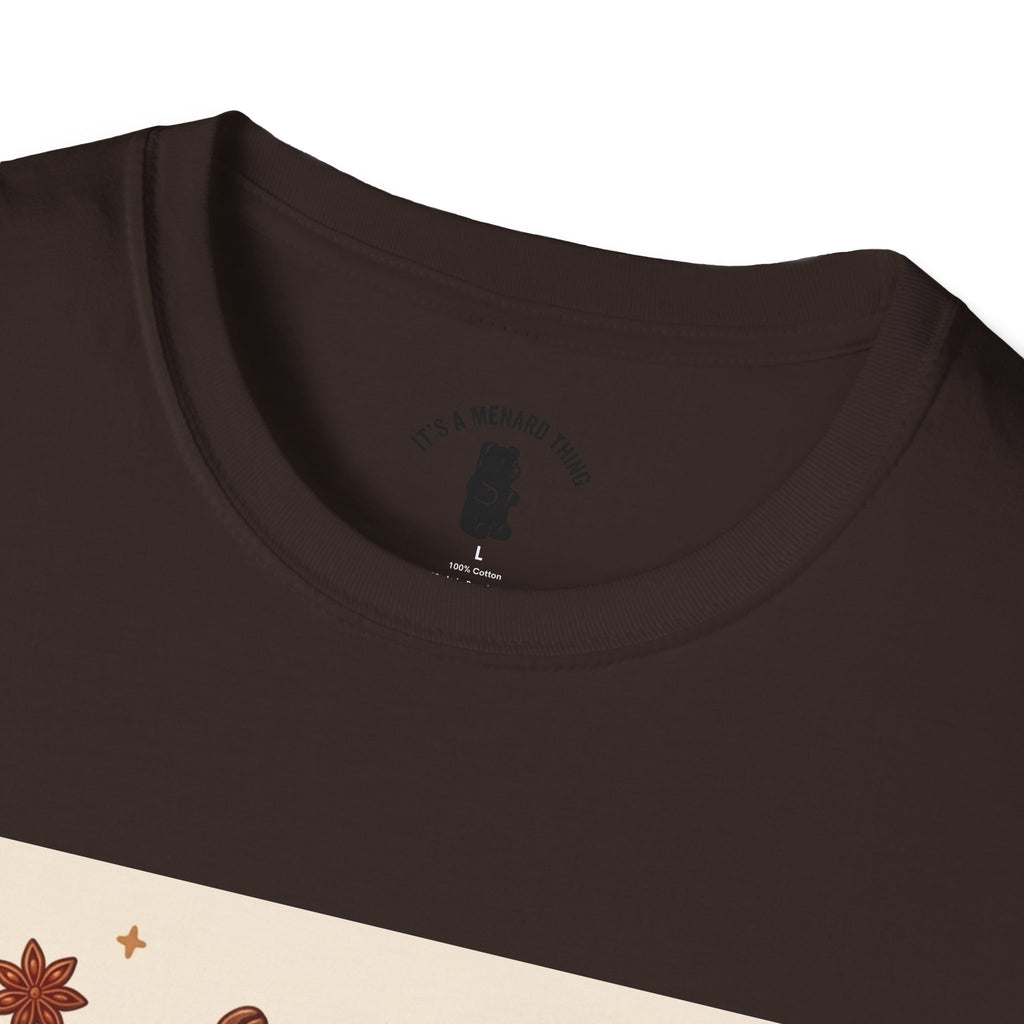 Coffee hot Latte with Chocolate Donuts Gooey Gummy Bear — Cute Dessert Graphic Tee
