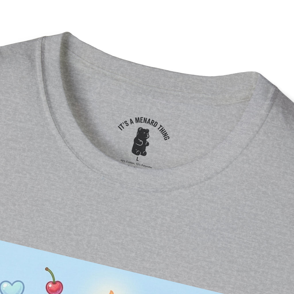 Cute Angel Food Cake, White Gooey Gummy Bear — Kawaii Graphic Tee