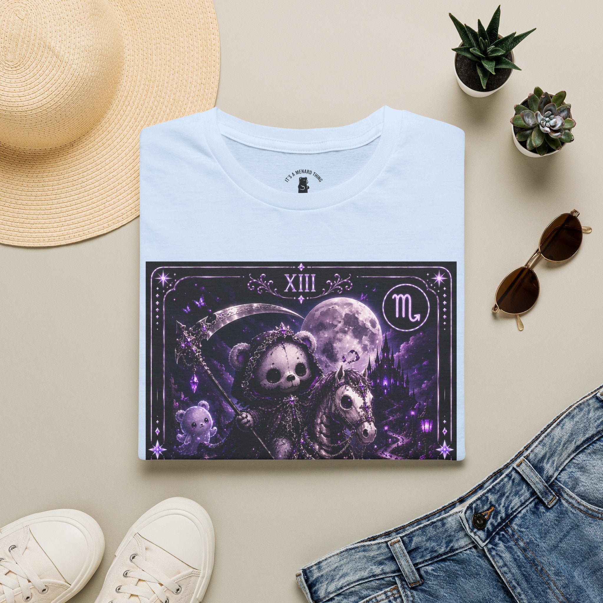 Death Tarot Gothic Skeleton Oozy Bear Special Addition- Graphic Shirt