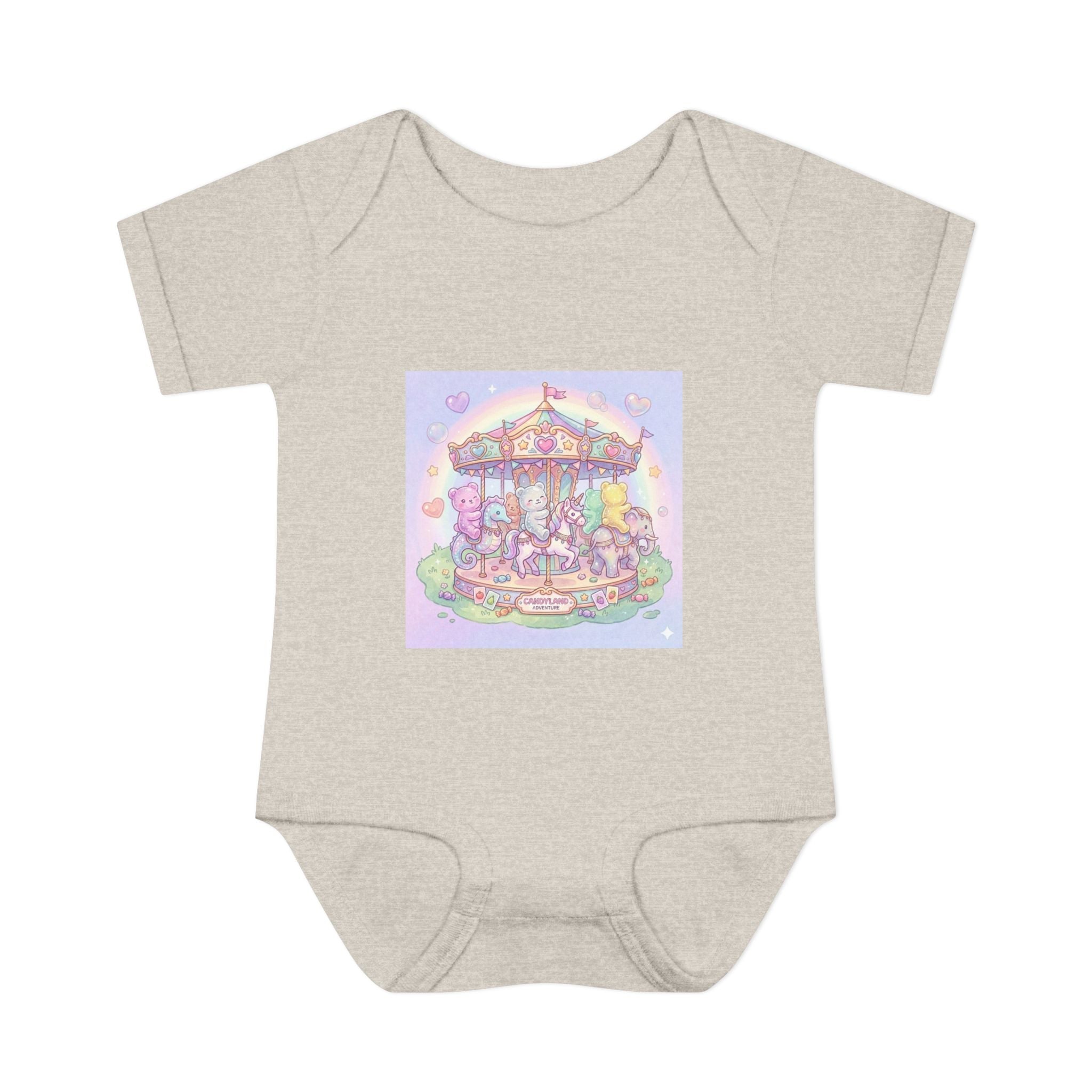 Gooey Gummies Carousel: Pastel Baby Bodysuit
