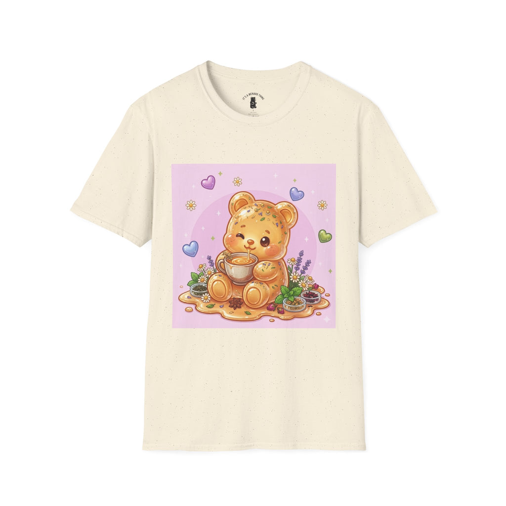 Cute Honey Herbal Tea Gooey Gummy Bear — Kawaii Graphic T-Shirt