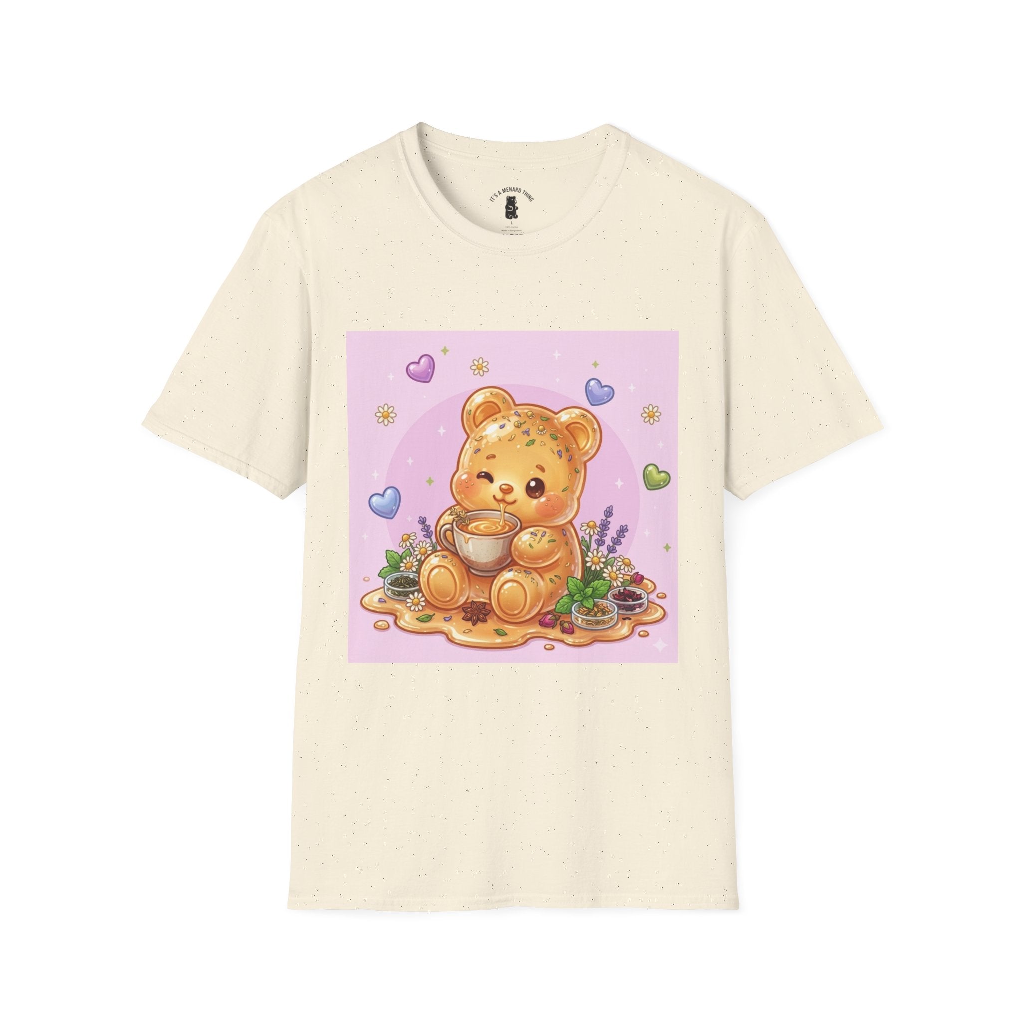 Cute Honey Herbal Tea Gooey Gummy Bear — Kawaii Graphic T-Shirt