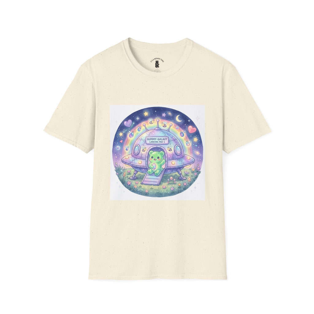 Alien Spaceship, Green Gooey Gummy Space Friend— Kawaii UFO Design