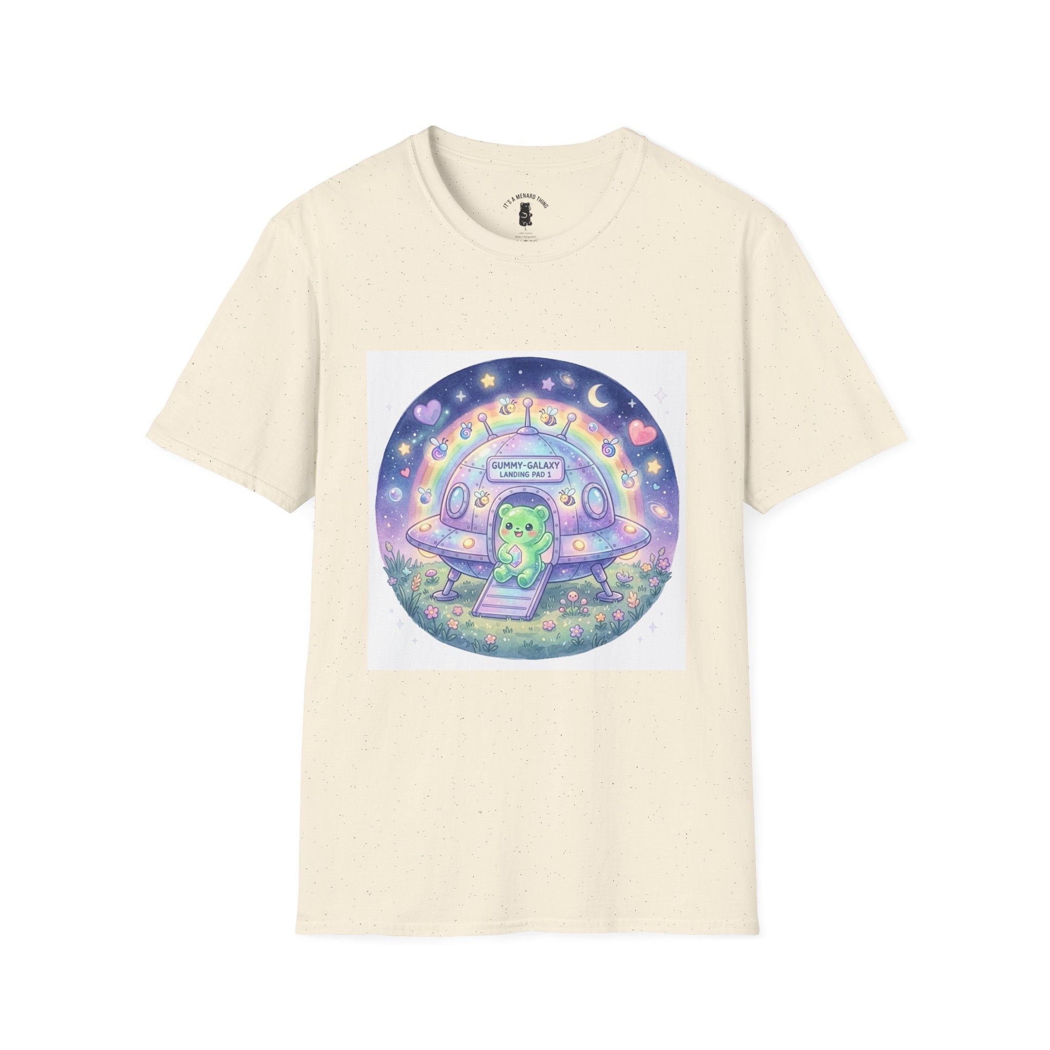 Alien Spaceship, Green Gooey Gummy Space Friend— Kawaii UFO Design