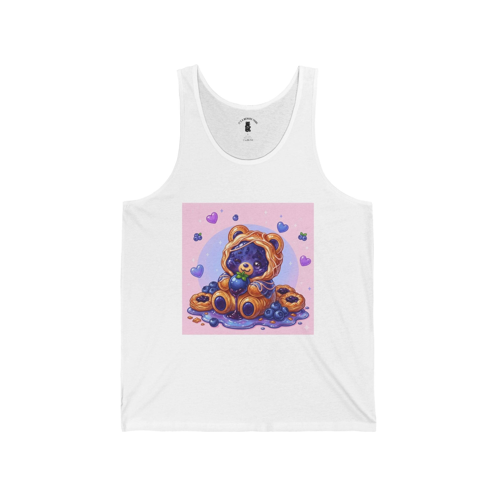 Blueberry Danish, Special Puff Pastry PJ Gooey Gummy Bear— Kawaii Graphic Tank Top