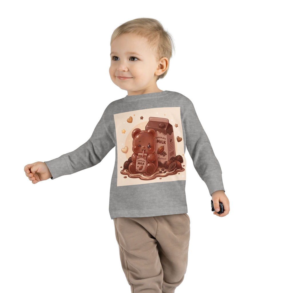 Chocolate Milk Oozy Bear- Graphic Long Sleeve Shirt