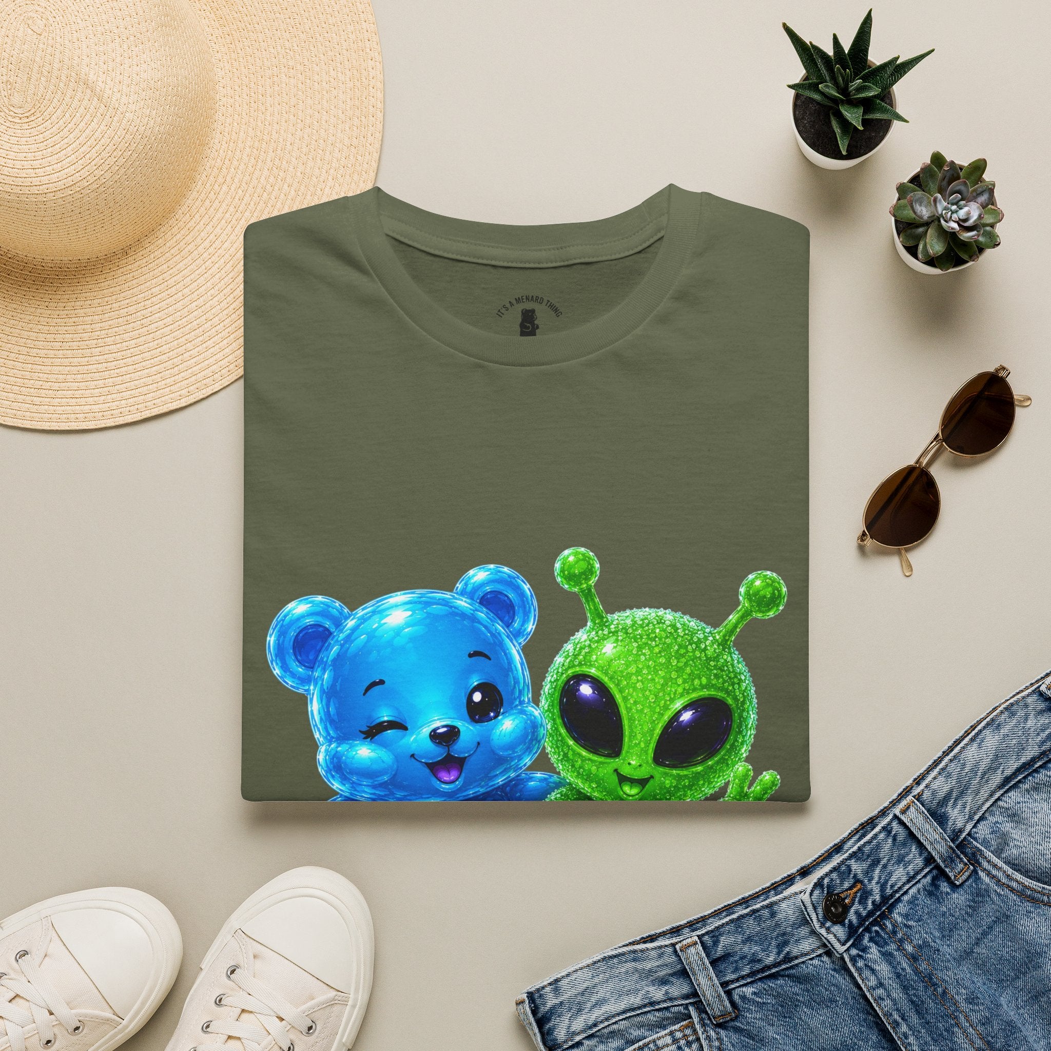 We Come in Peace, Oozy Bear & Alien Special Addition- Graphic Shirt