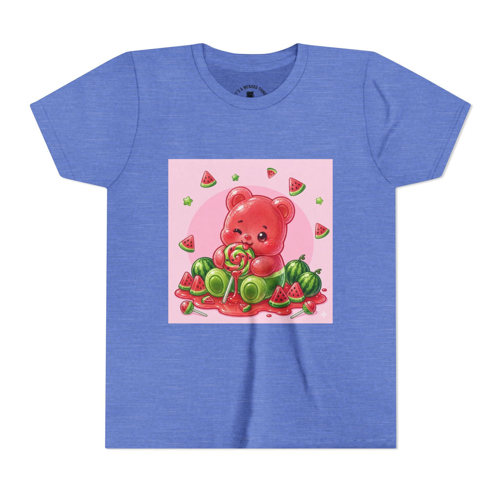 Watermelon Swirl Lollipop Gooey Gummy Bear- Youth Shirt