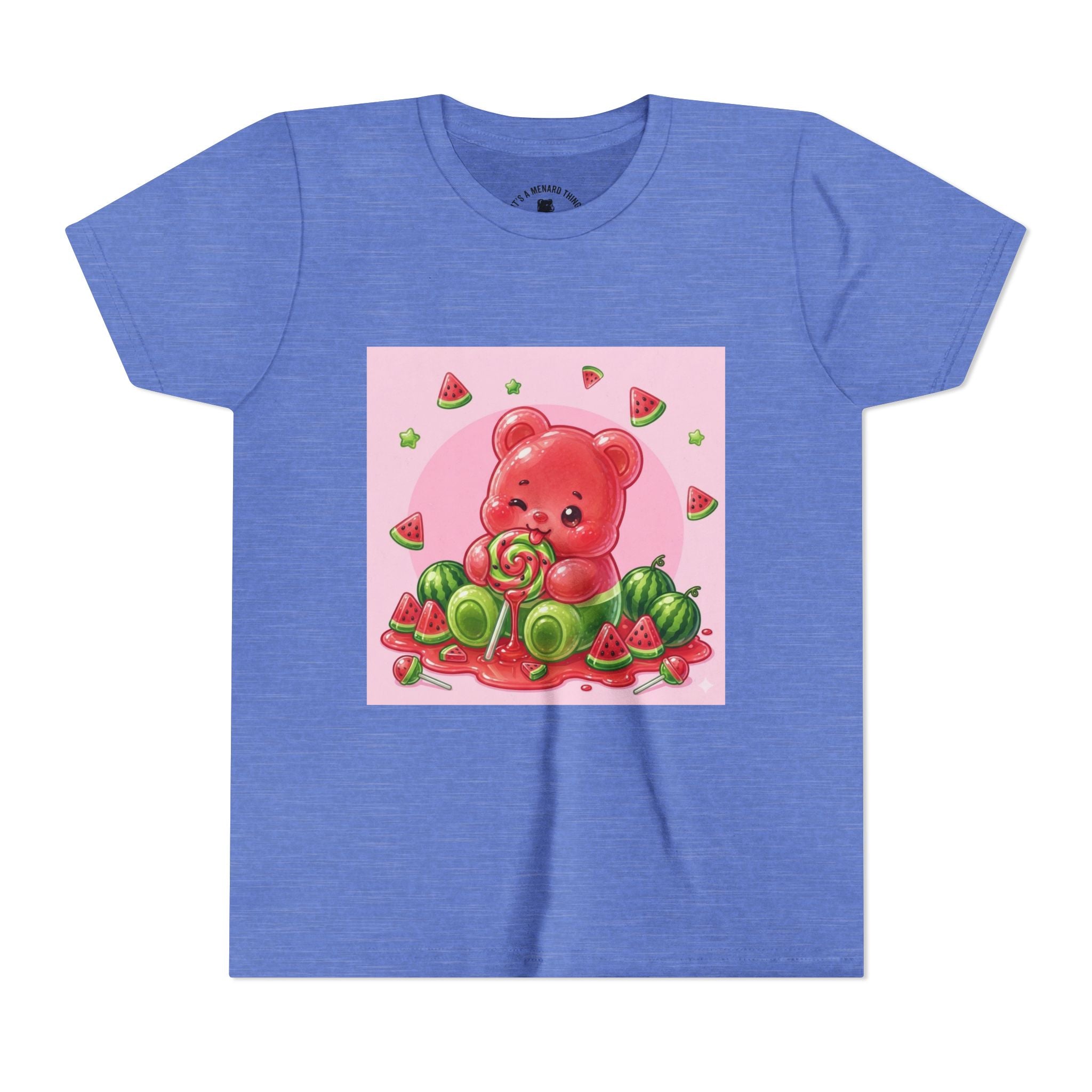 Watermelon Swirl Lollipop Gooey Gummy Bear- Youth Shirt