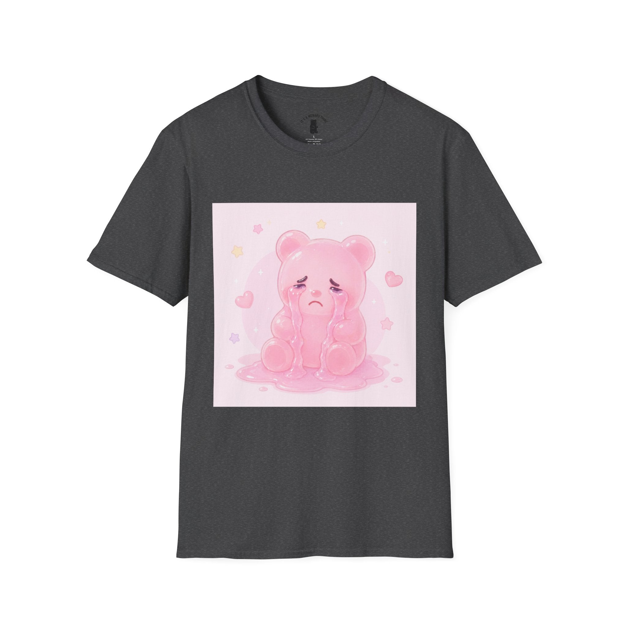 Crying Pink Gooey Gummy Bear- Graphic Tee
