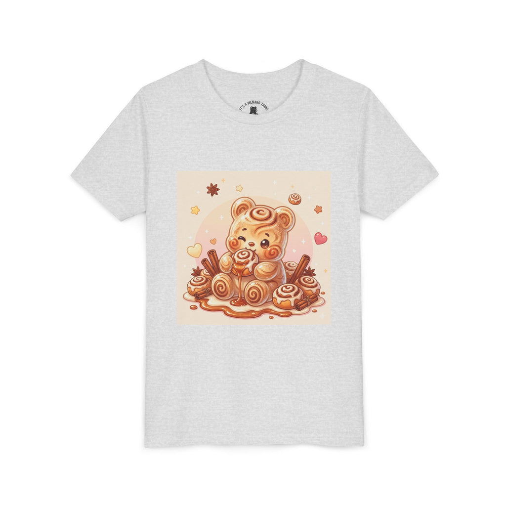 Cinnamon Swirl & Frosting Gooey Gummy Bear Graphic Youth T‑Shirt