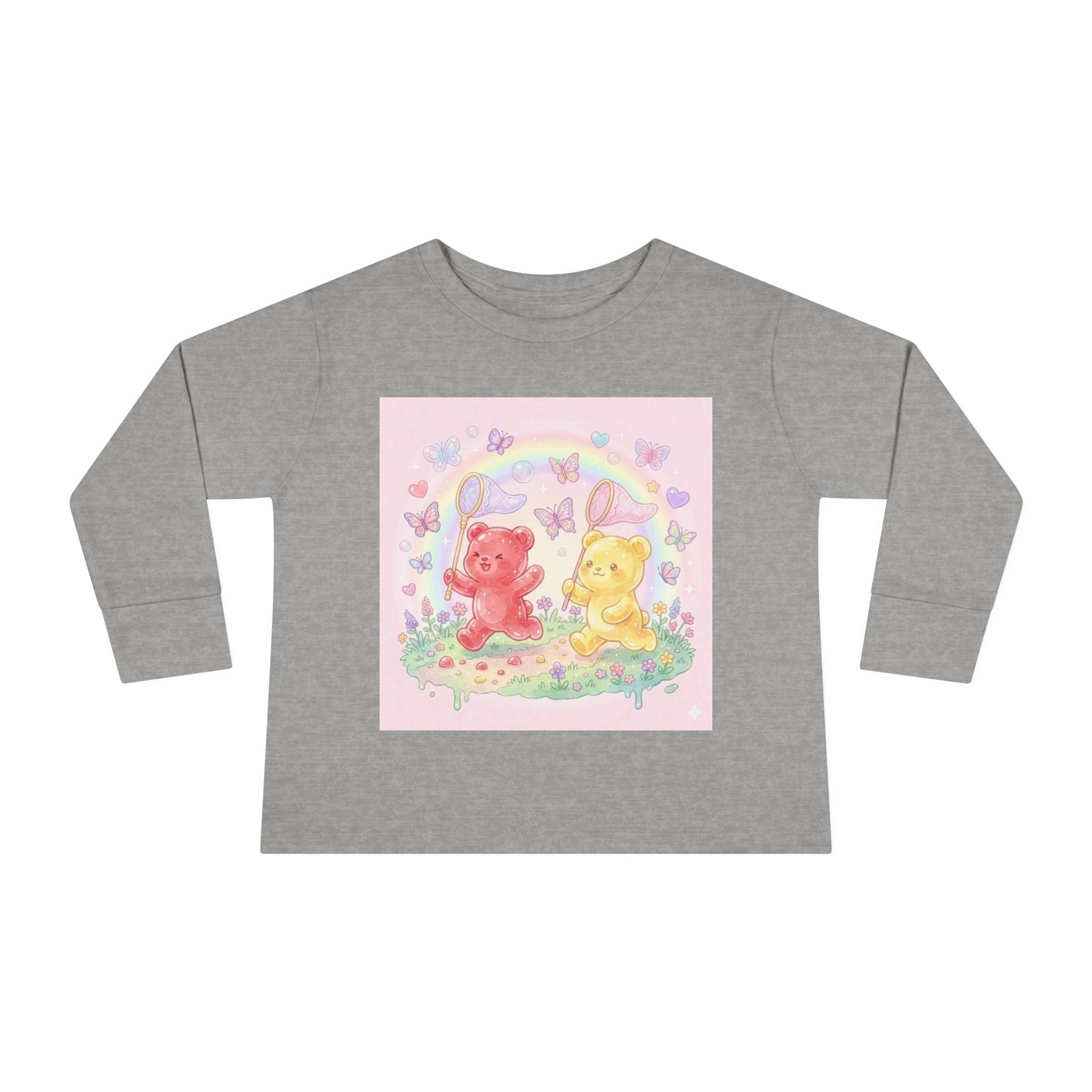 Catchin Butterflies, Oozy Bear Duo Friends- Graphic Long Sleeve Shirt