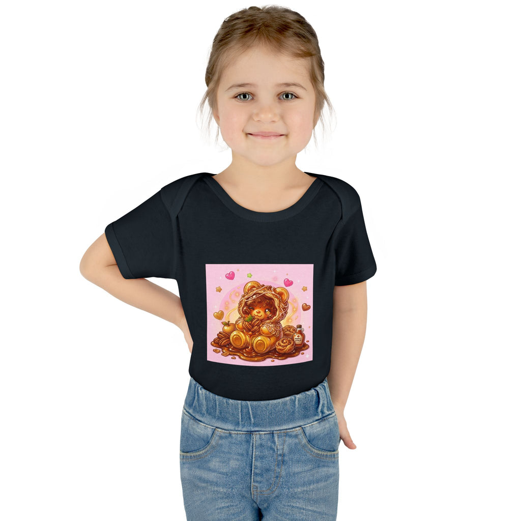 Maple Pecan Danish Gooey Gummy Bear in Puff PJs Baby Onesie
