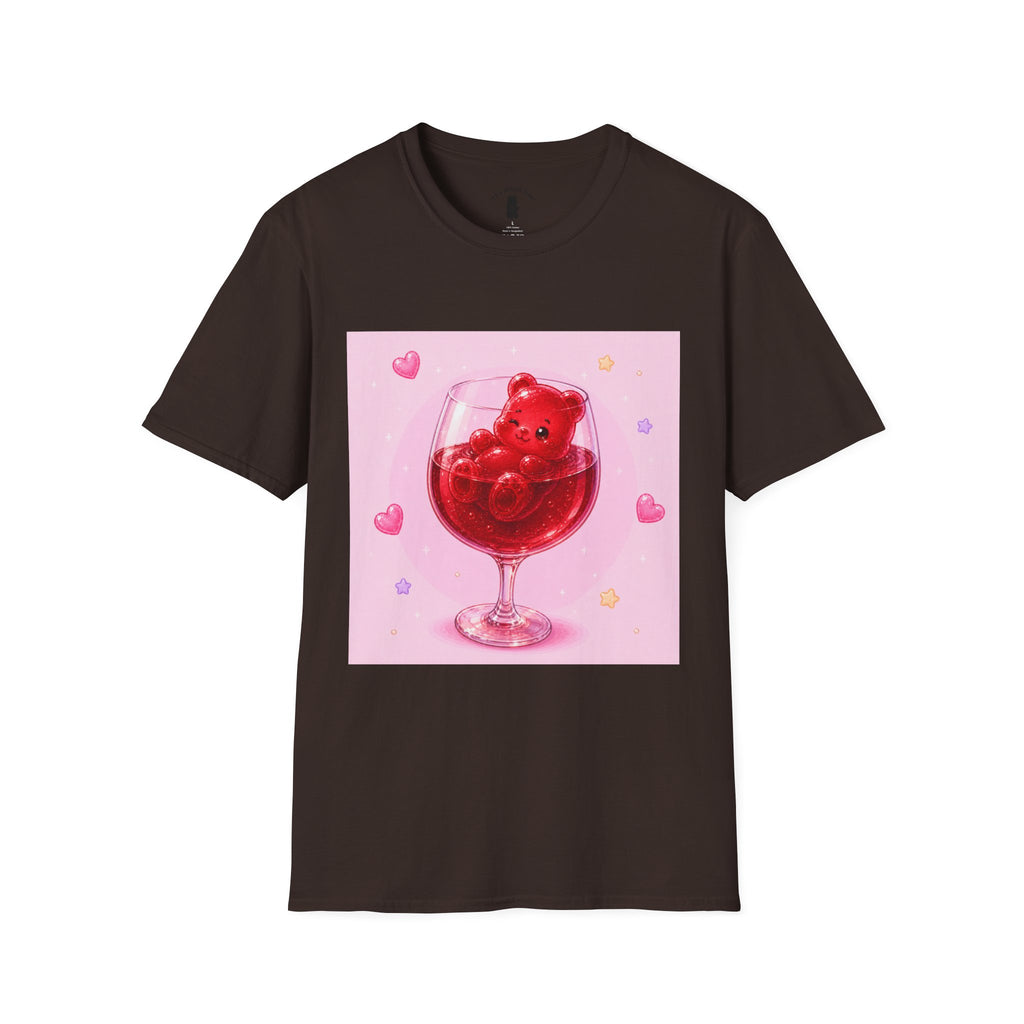 Red Wine Float, Ruby red Boozy Gooey Gummy Bear- Kawaii Graphic T-Shirt
