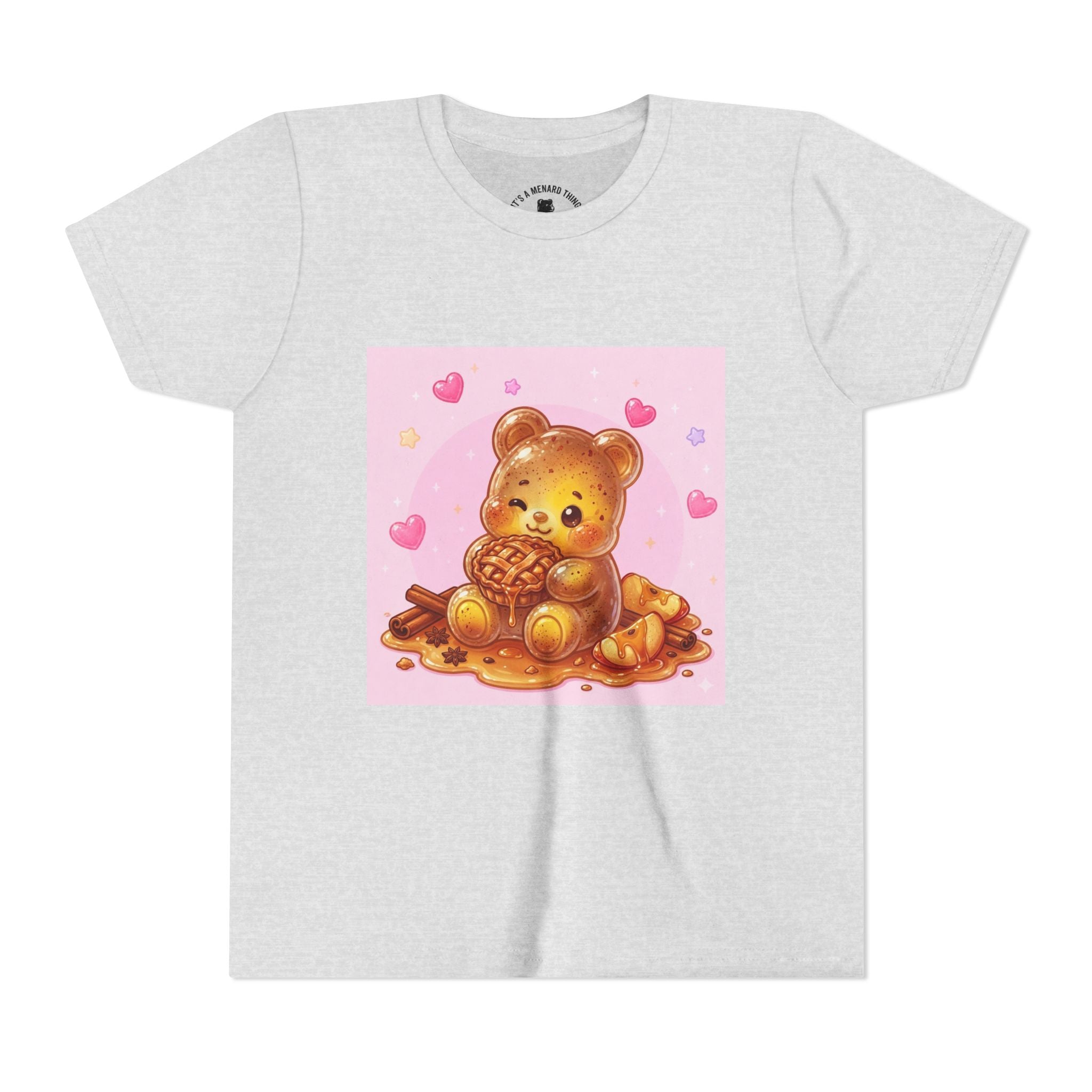 Warm Apple Cinnamon Pie Gooey Gummy Bear Hearts Youth Tee