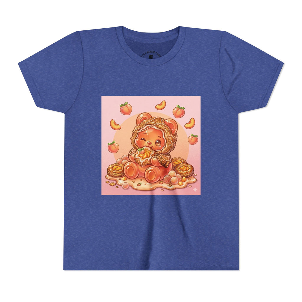 Peach Danish Bear Graphic Shirt for Kids