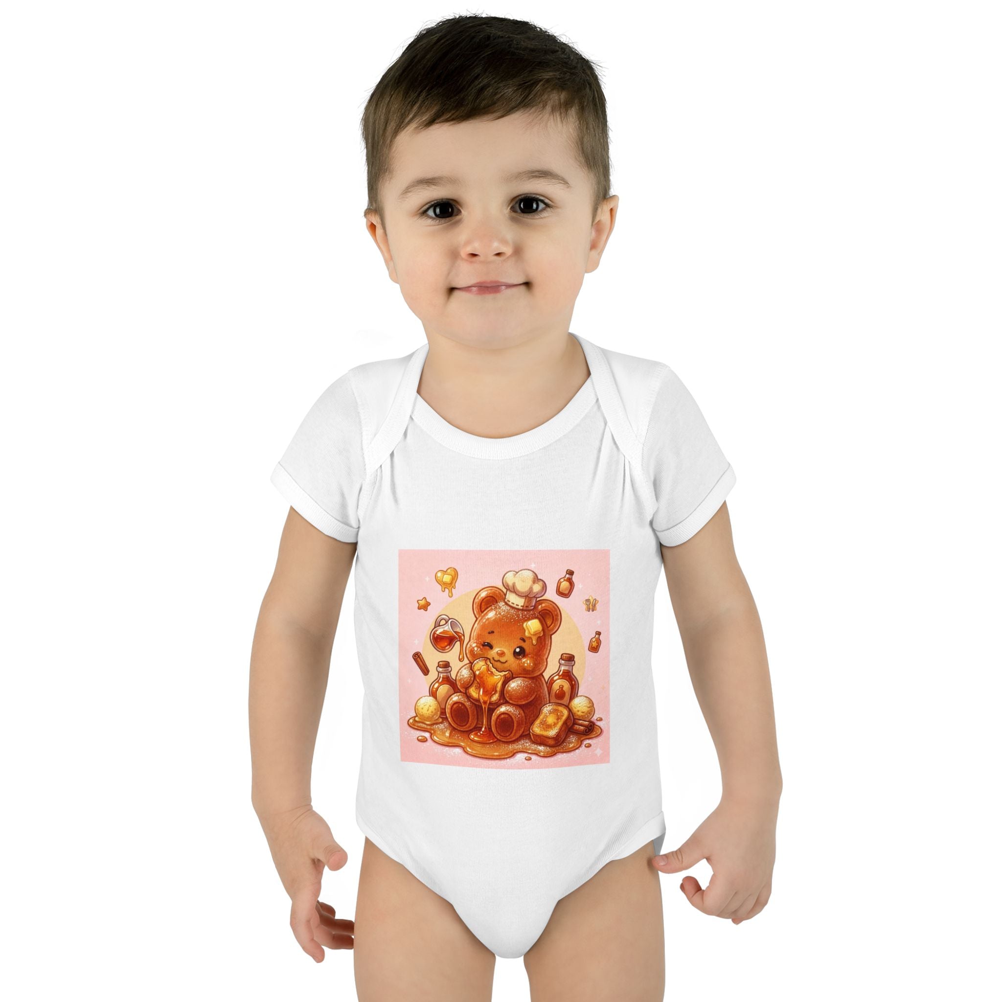 French Toast Gooey with Syrup Gummy Bear & Hearts Design